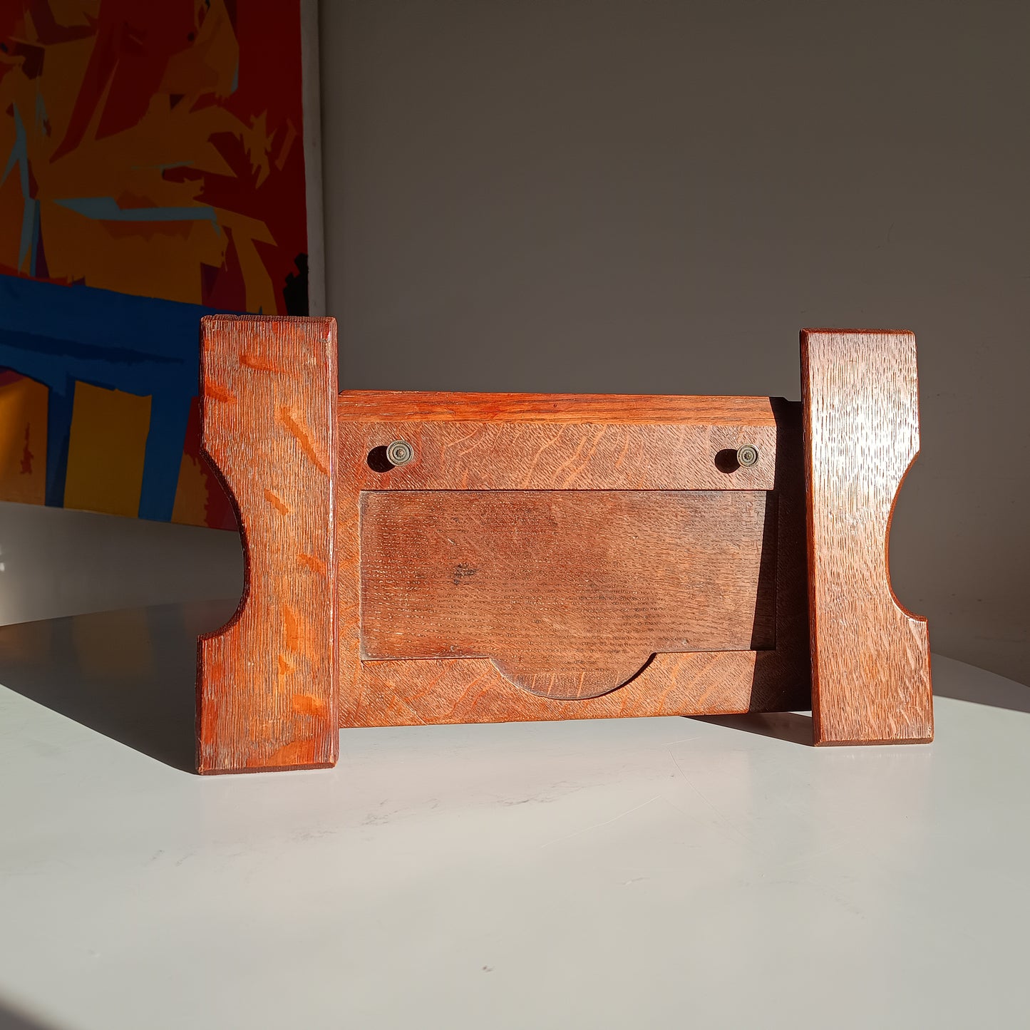 Arts and Crafts Art Nouveau Small Cabinet in Quarter-sawn Oak, Glasgow School Style