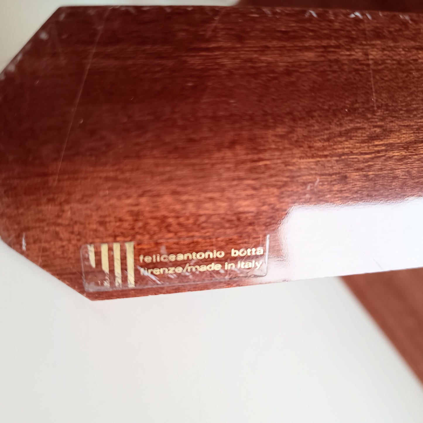 Set of 2 Midcentury Modern Vintage Felice Antonio Botta Tabletop Frames, Chrome & Wood Back