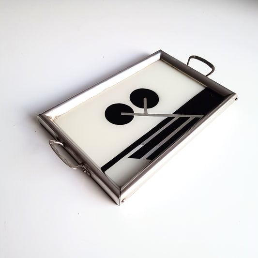 Authentic Bauhaus Small Cocktails / Drinks Tray: Art Deco Modernist, c 1925
