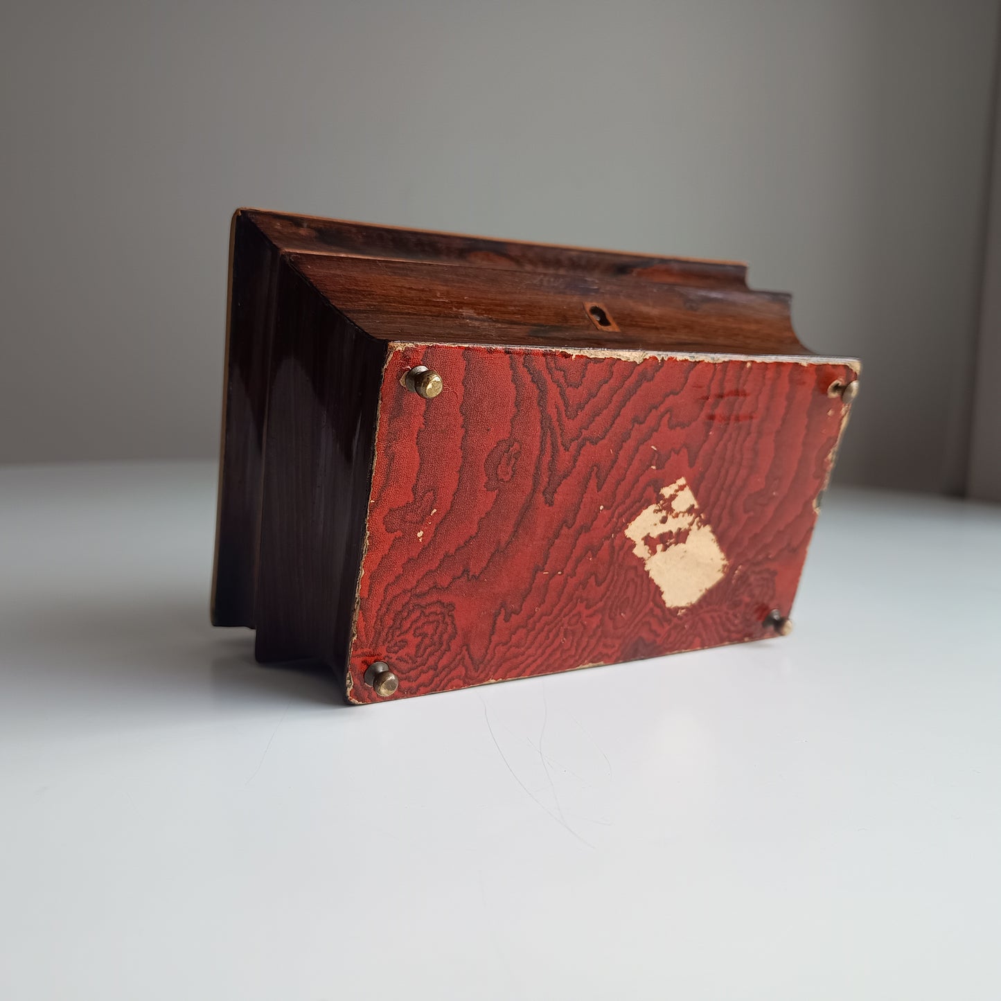 Antique French Jewellery Box or Casket, Marquetry Lid, Paris, Palais-Royal, c 1840