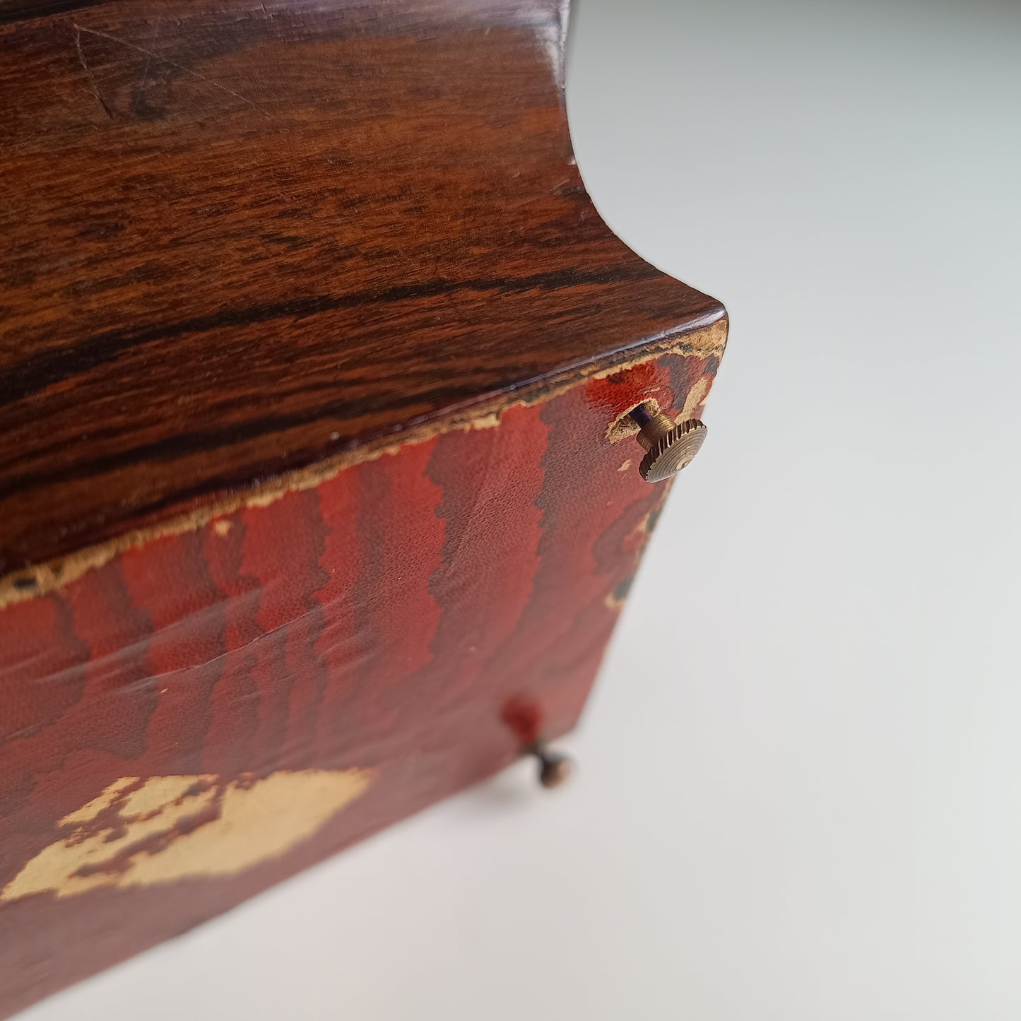 Antique French Jewellery Box or Casket, Marquetry Lid, Paris, Palais-Royal, c 1840