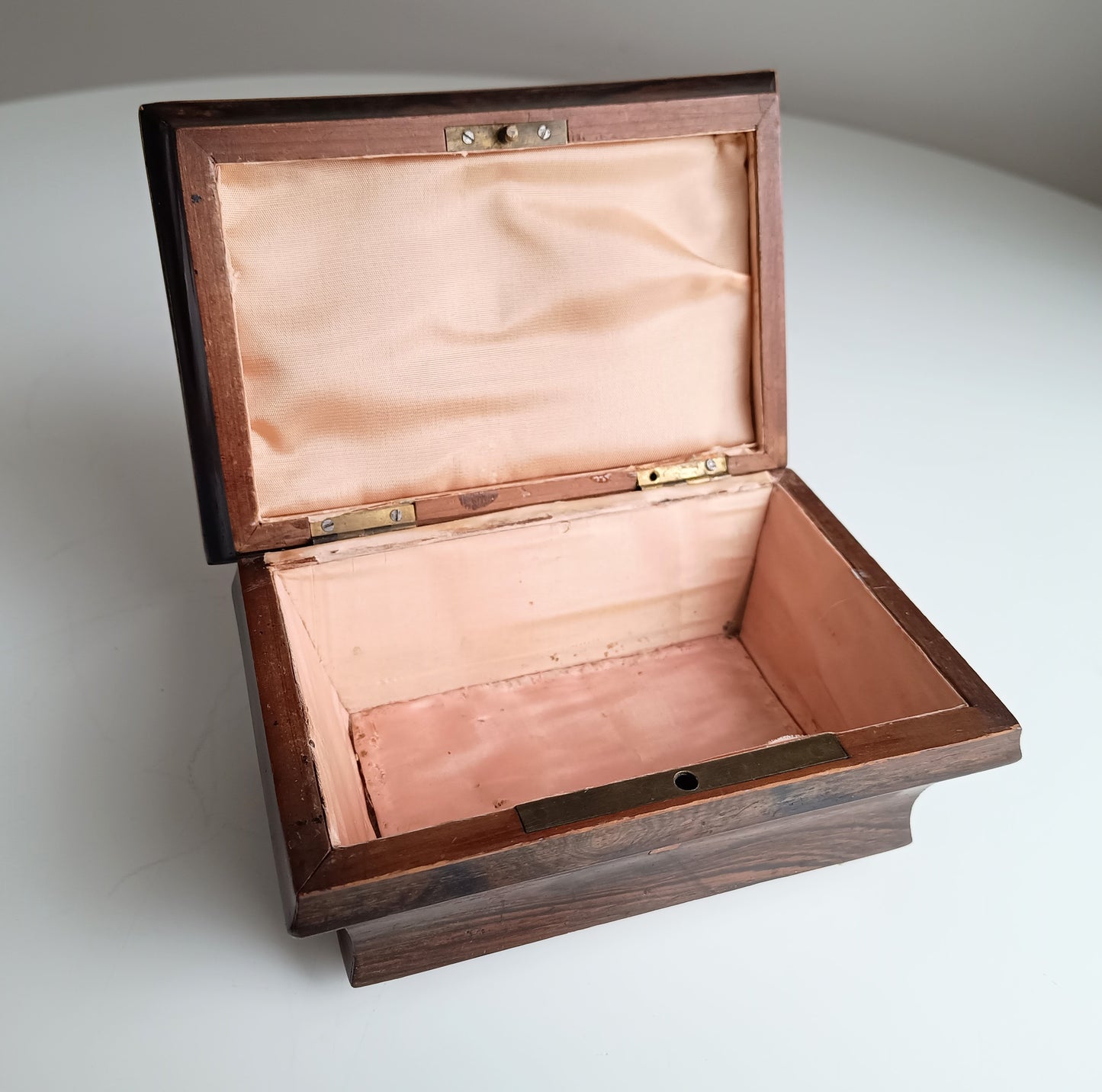 Antique French Jewellery Box or Casket, Marquetry Lid, Paris, Palais-Royal, c 1840