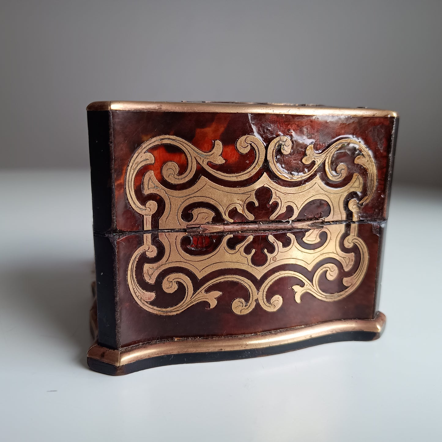 Antique French Palais Royale Perfume Bottle Casket: Boulle Style, Baccarat, France 19th cent