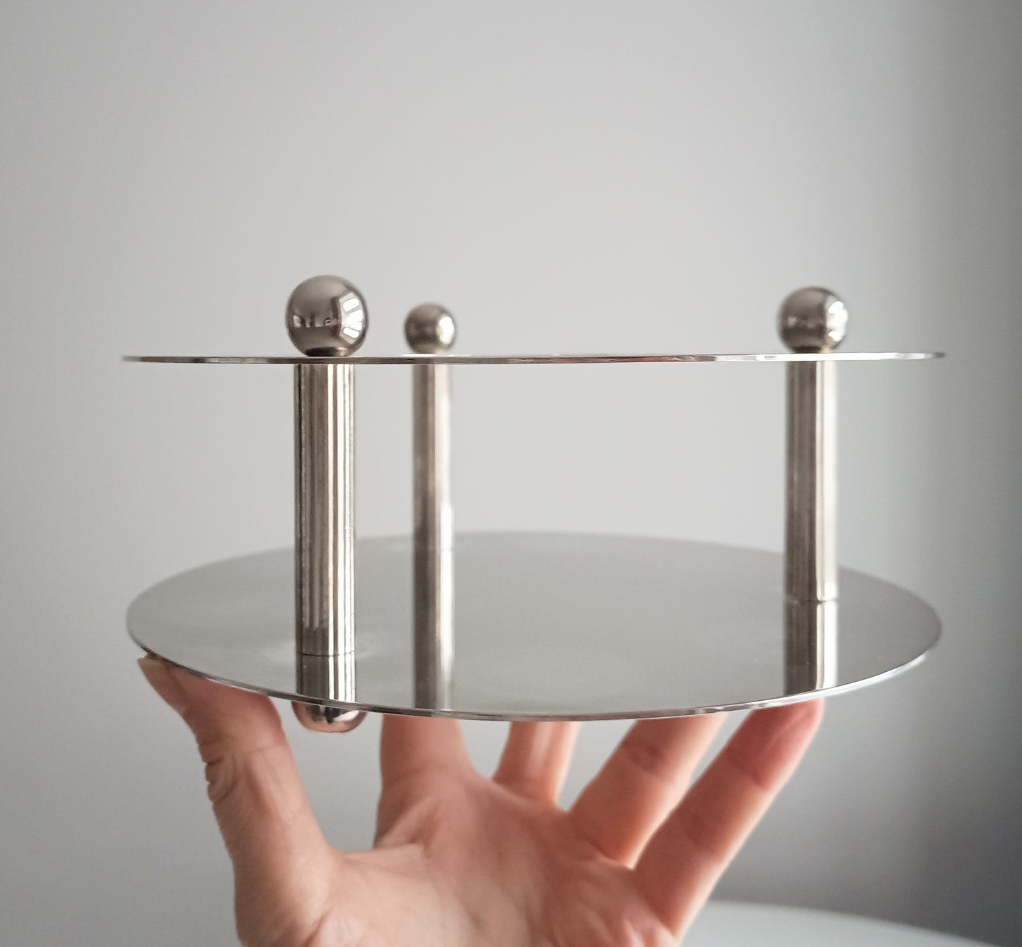 Midcentury Modernist Silver Plate Caviar Server & Crystal Shot Glasses, Midcentury France