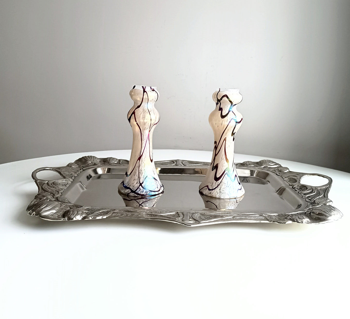 Art Nouveau Repoussé Drinks Tray In Jugendstil Style