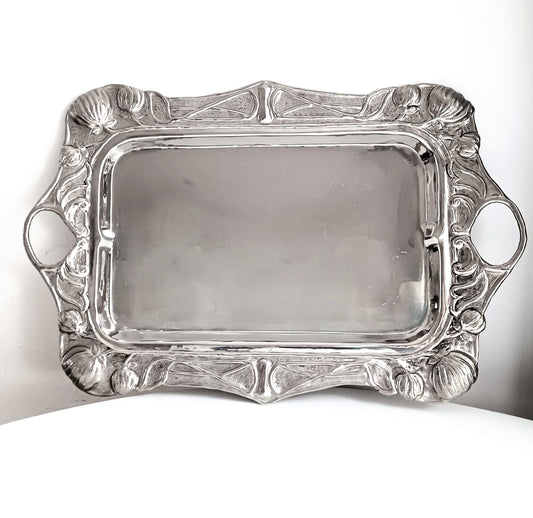 Art Nouveau Repoussé Drinks Tray In Jugendstil Style