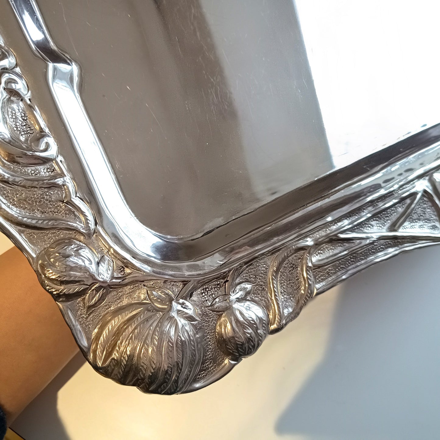 Art Nouveau Repoussé Drinks Tray In Jugendstil Style