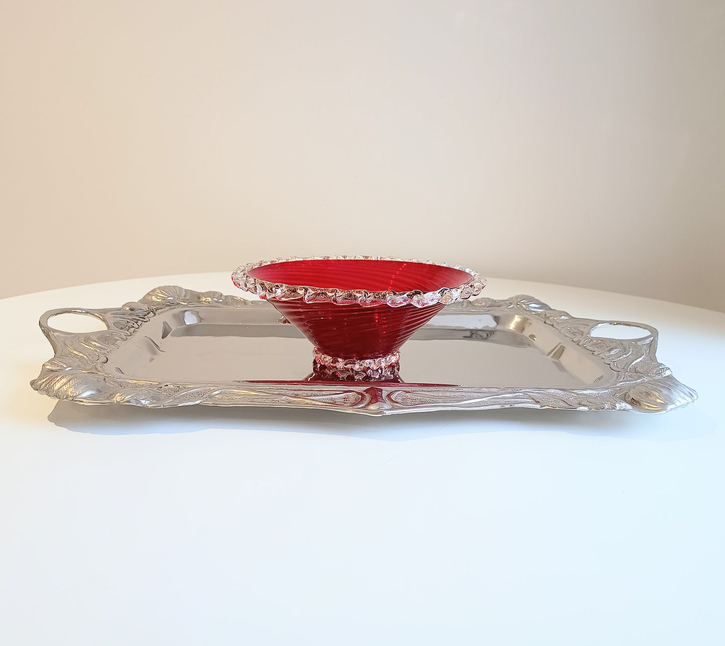 Art Nouveau Repoussé Drinks Tray In Jugendstil Style