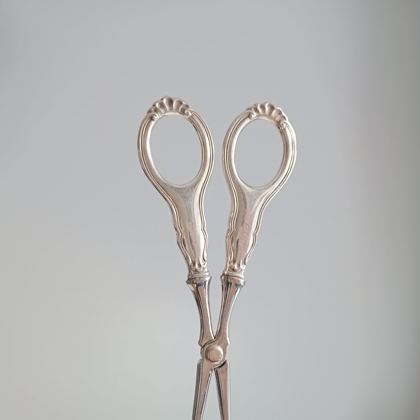 Norwegian Solid Silver Handled Pastry Serving Tongs, T Marthinsen, Martha Pattern, Art Deco