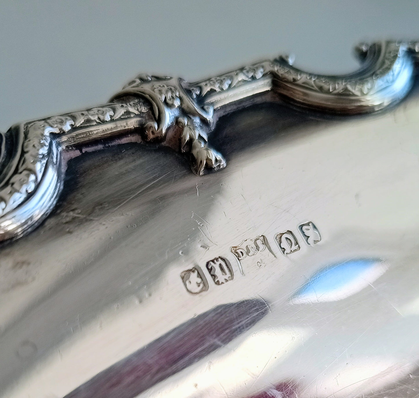 Large Antique Victorian English Silver Plated Fruit Serving Bowl, Deykin Pedestal Dish, c 1890s