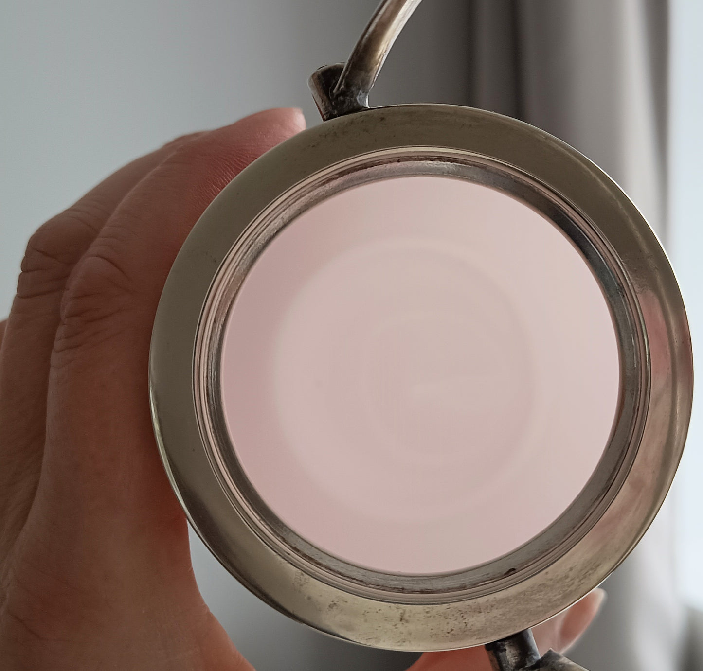 Antique Victorian Pink Opaline Glass Jar, Silver plated Lid and Handle, Stourbridge 1900