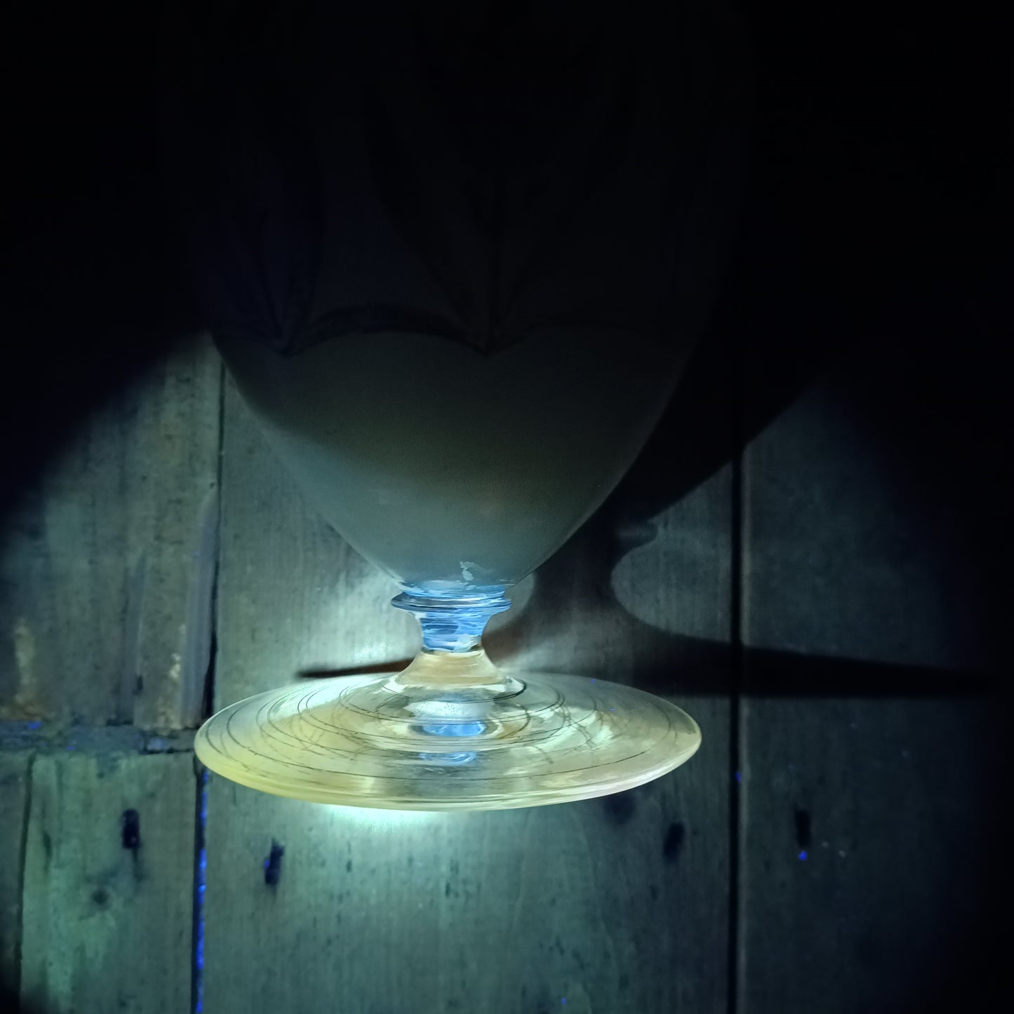 Antique Harrach Belle Epoque Japonisme Gold Paste Enamel Glass Vase: Quatrefoil Geometric Mouth