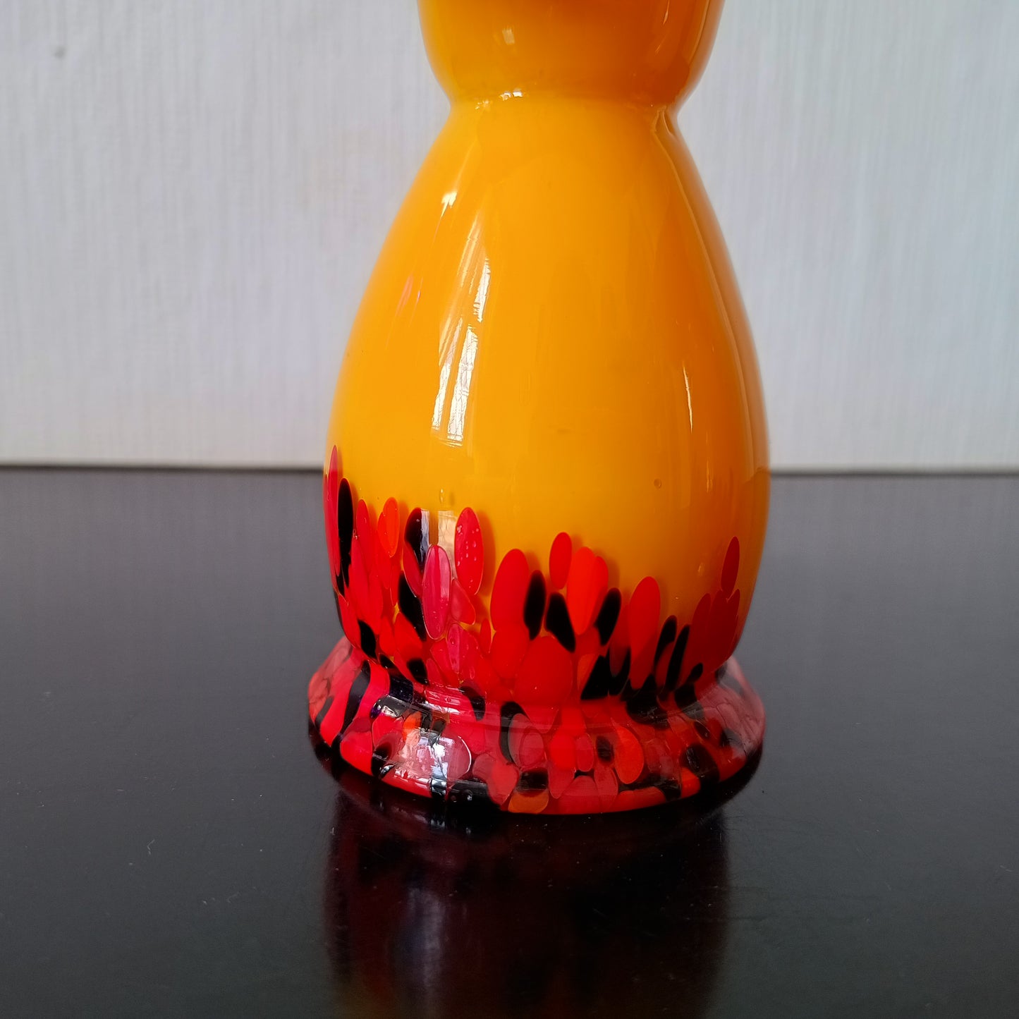 Pair of Vintage Art Deco Czech Tango Glass Vases, Franz Welz Jack in the Pulpit