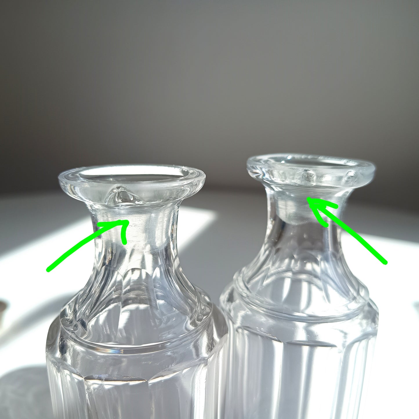 Antique Georgian Style Silver Plate Cruet Stand & 4 Cut Glass Condiment Bottles, England