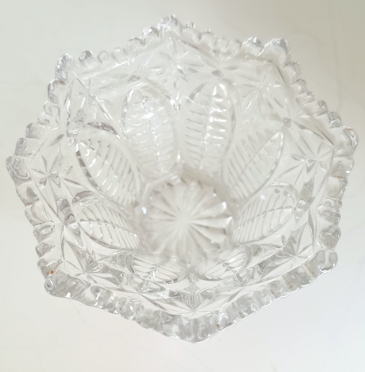 Vintage English Cut Crystal Silver Plate and Cut Glass Marmalade / Jelly Jar
