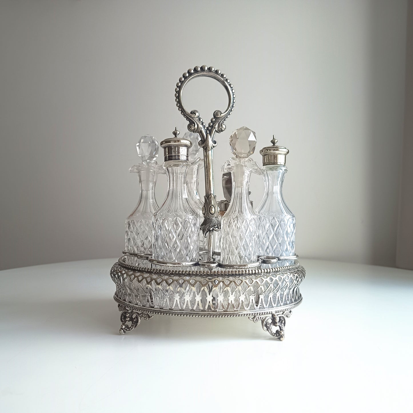 Rare Victorian Octopus Kraken Silver Plated  Condiment Stand – Antique Nautical Maritime Decor
