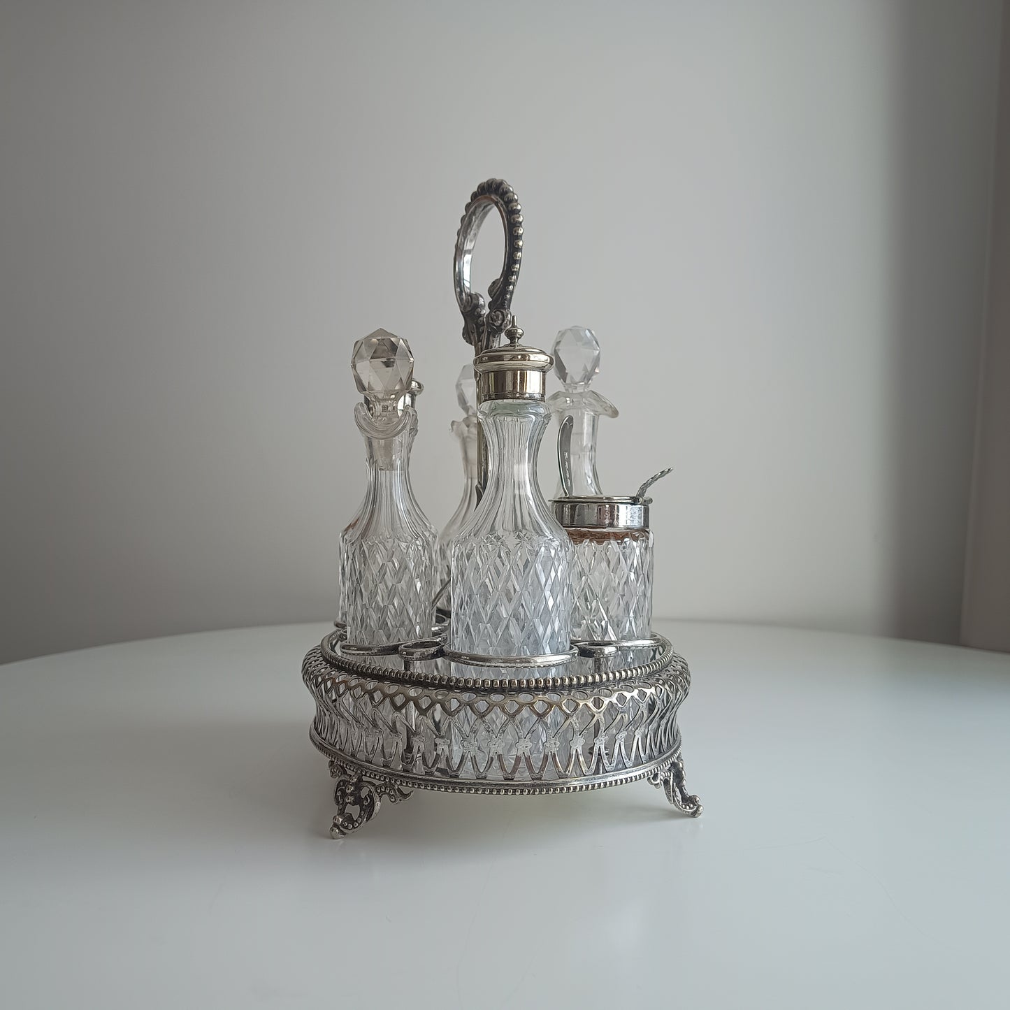 Rare Victorian Octopus Kraken Silver Plated  Condiment Stand – Antique Nautical Maritime Decor