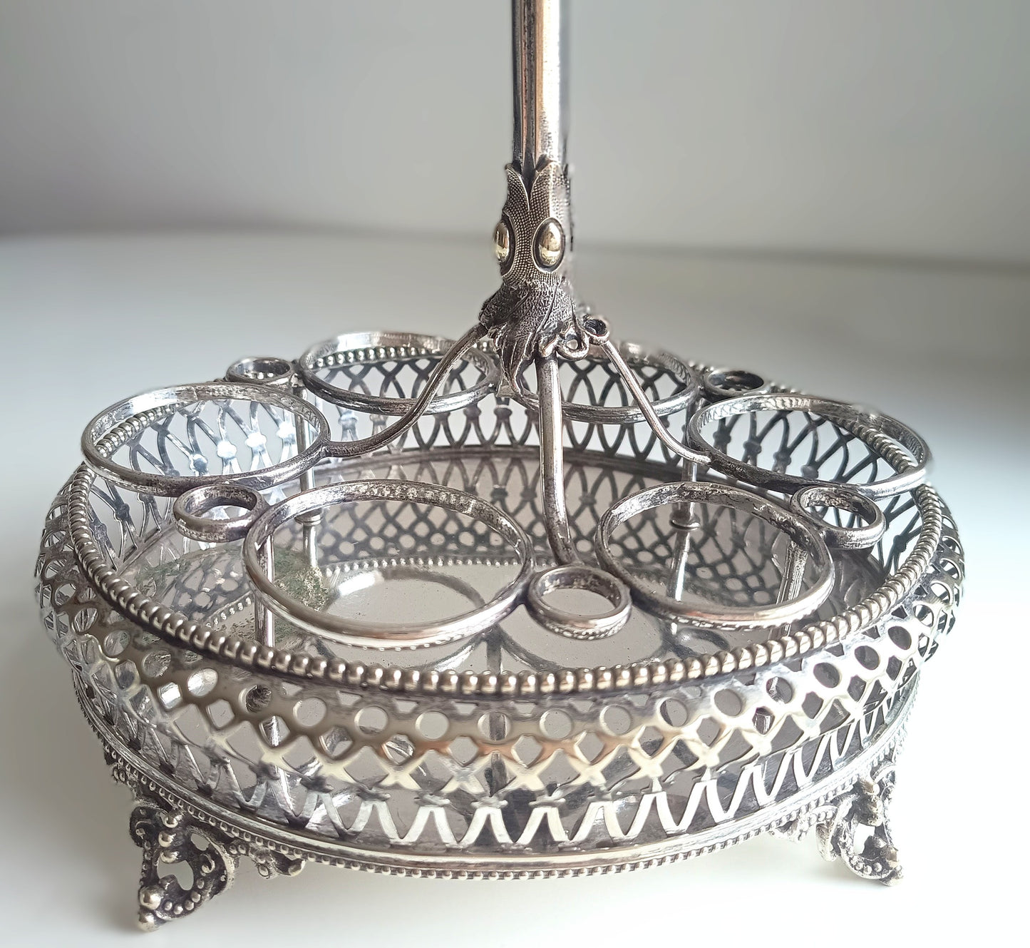 Rare Victorian Octopus Kraken Silver Plated  Condiment Stand – Antique Nautical Maritime Decor