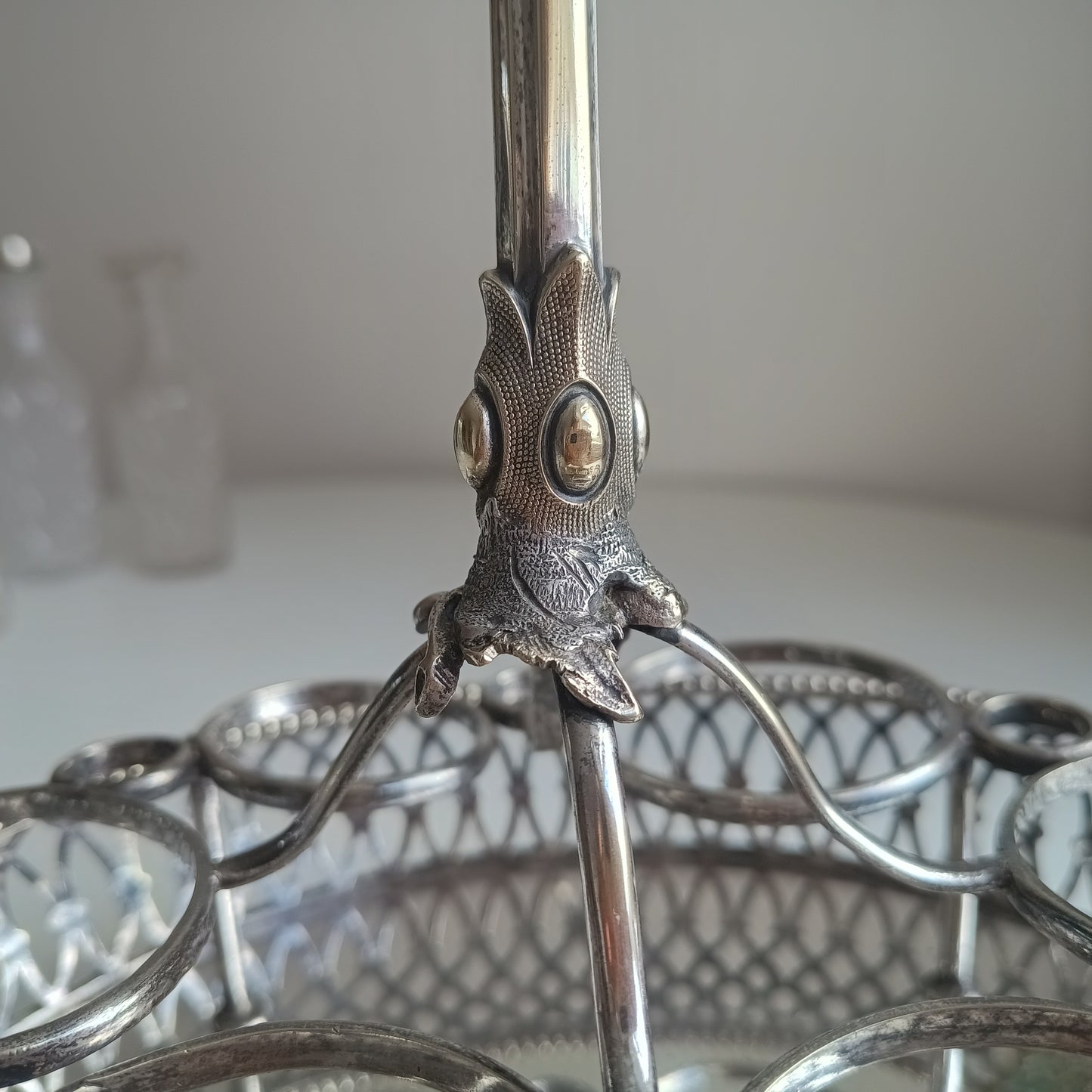 Rare Victorian Octopus Kraken Silver Plated  Condiment Stand – Antique Nautical Maritime Decor