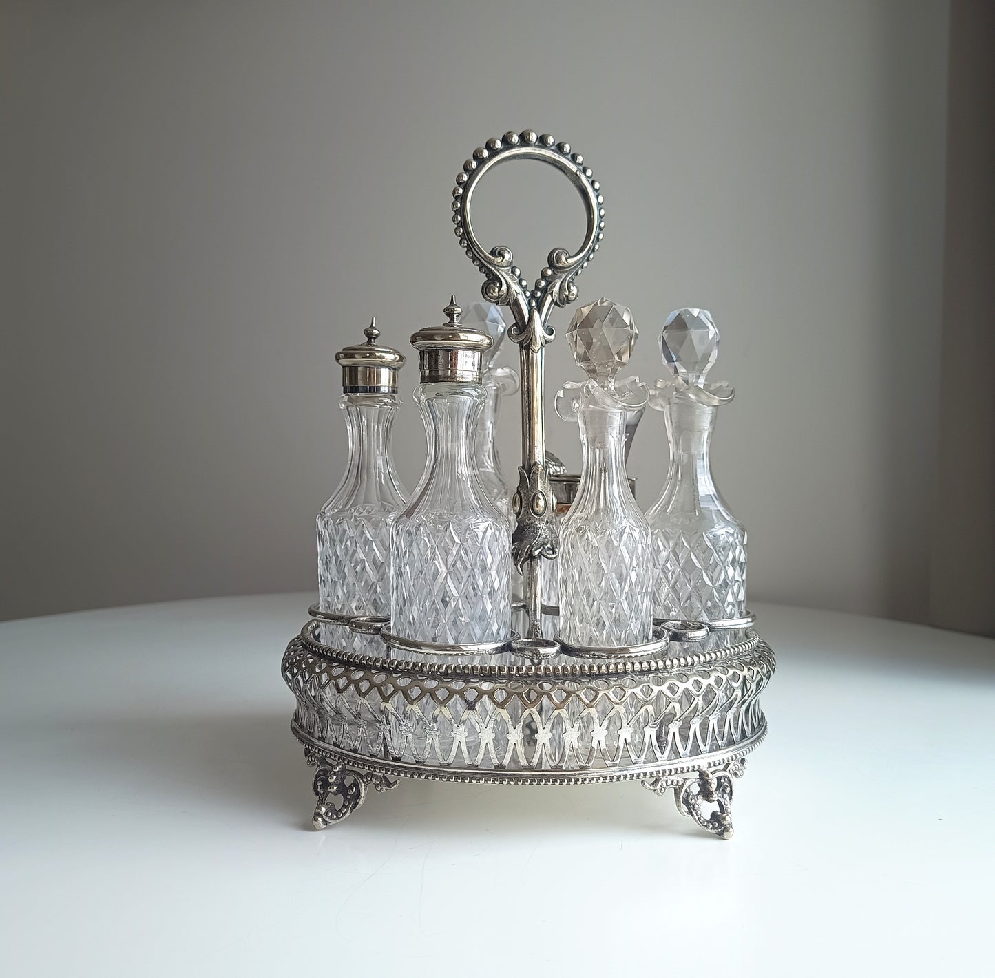 Rare Victorian Octopus Kraken Silver Plated  Condiment Stand – Antique Nautical Maritime Decor