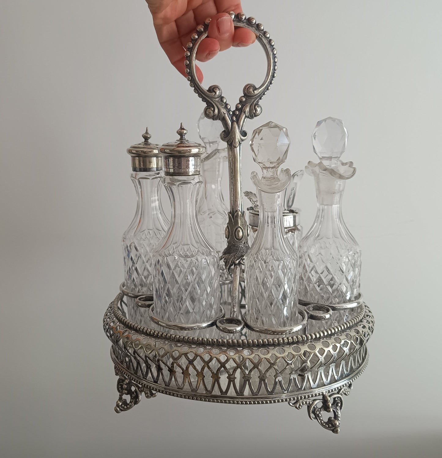 Rare Victorian Octopus Kraken Silver Plated  Condiment Stand – Antique Nautical Maritime Decor