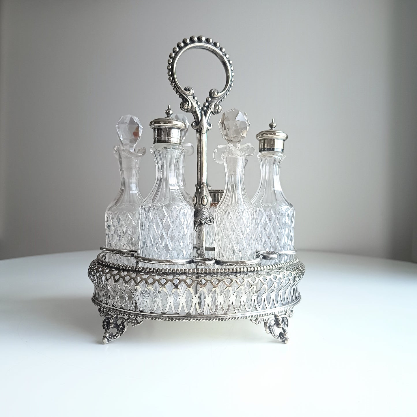 Rare Victorian Octopus Kraken Silver Plated  Condiment Stand – Antique Nautical Maritime Decor