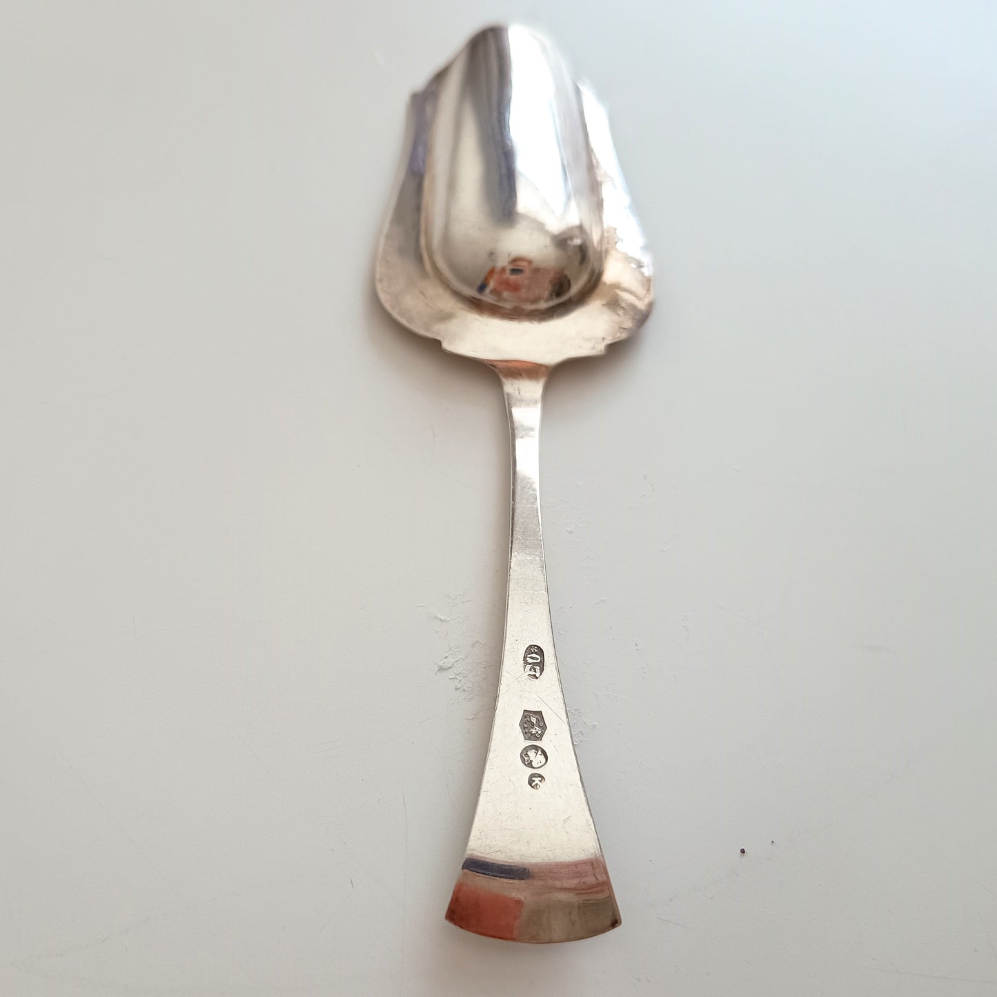 Vintage Art Deco Hallmarked Sterling Silver Tea Caddy Spoon &Cut Crystal Loose Tea Jar