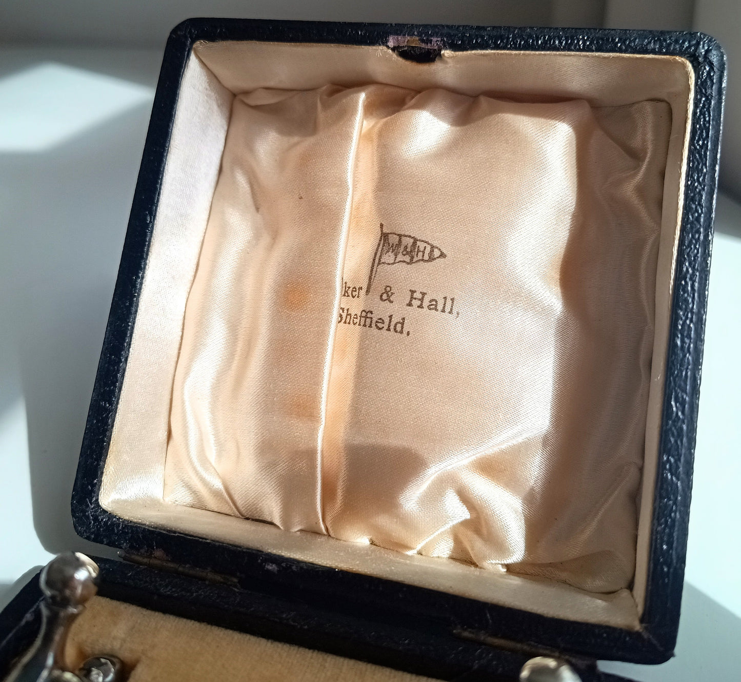Antique Walker & Hall Silver Plated Knife Rests, Victorian Jack Style Ball End, Original Box