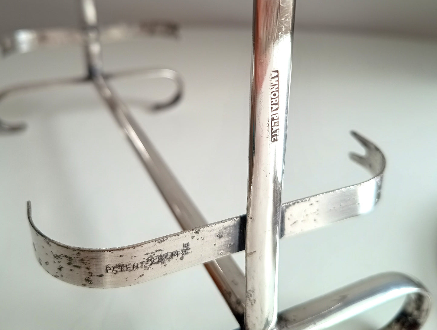 Vintage English Art Deco Silver Plated Cake Stand: Adolph Scott Birmingham, Removable Trays