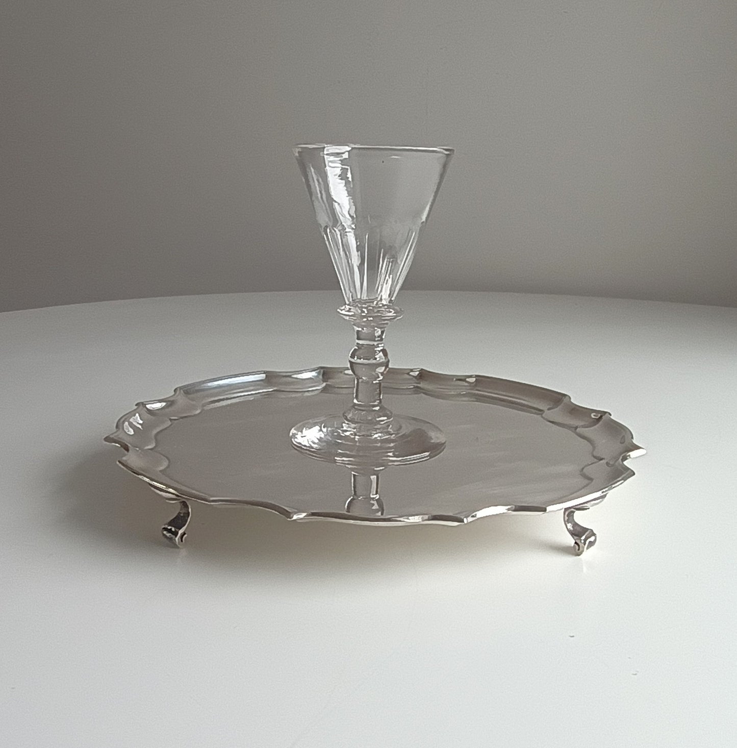 Antique Mappin and Webb Silver Plated Salver or Small Drinks Tray