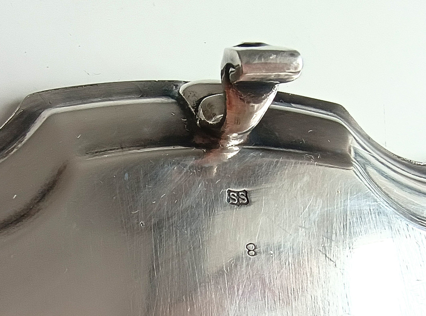 Antique Mappin and Webb Silver Plated Salver or Small Drinks Tray