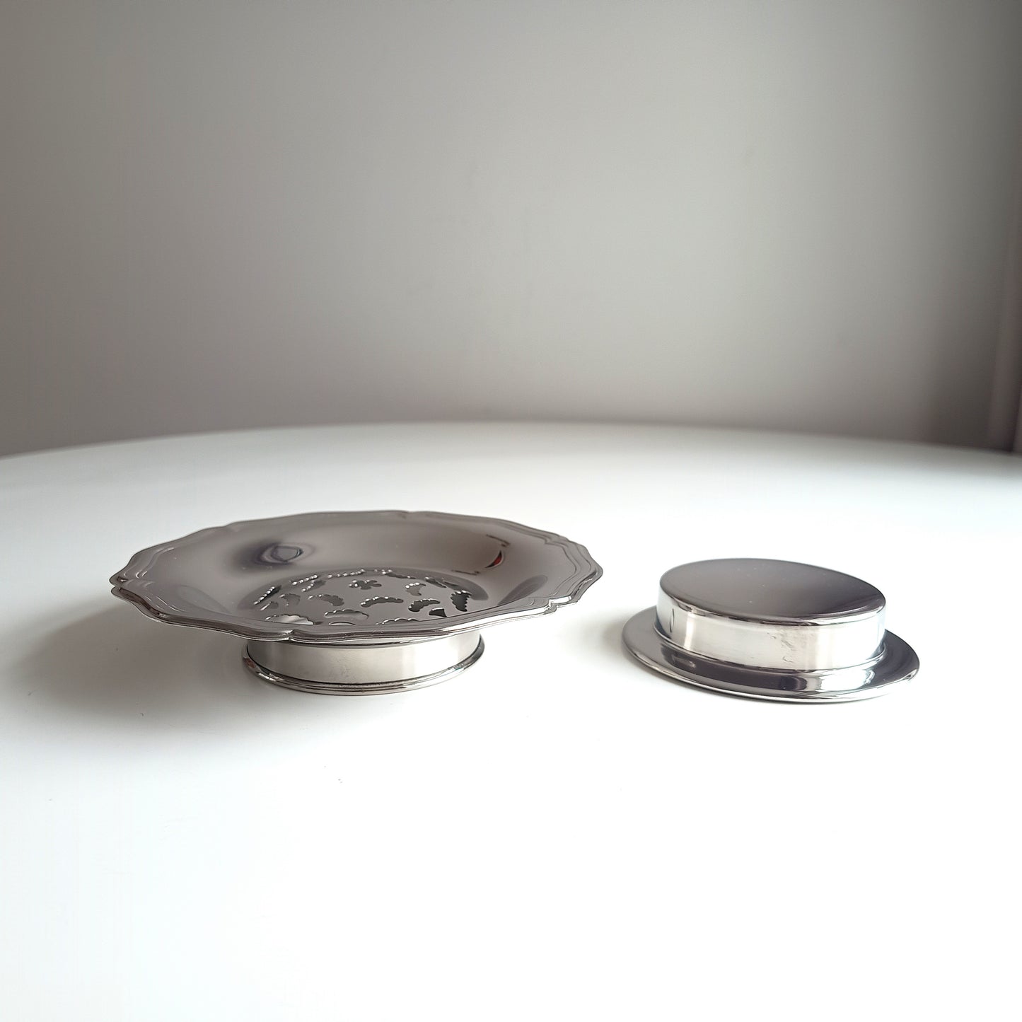 Vintage Butter Curler Server Dish Made in France Coquillor Depose Art Deco 1950s