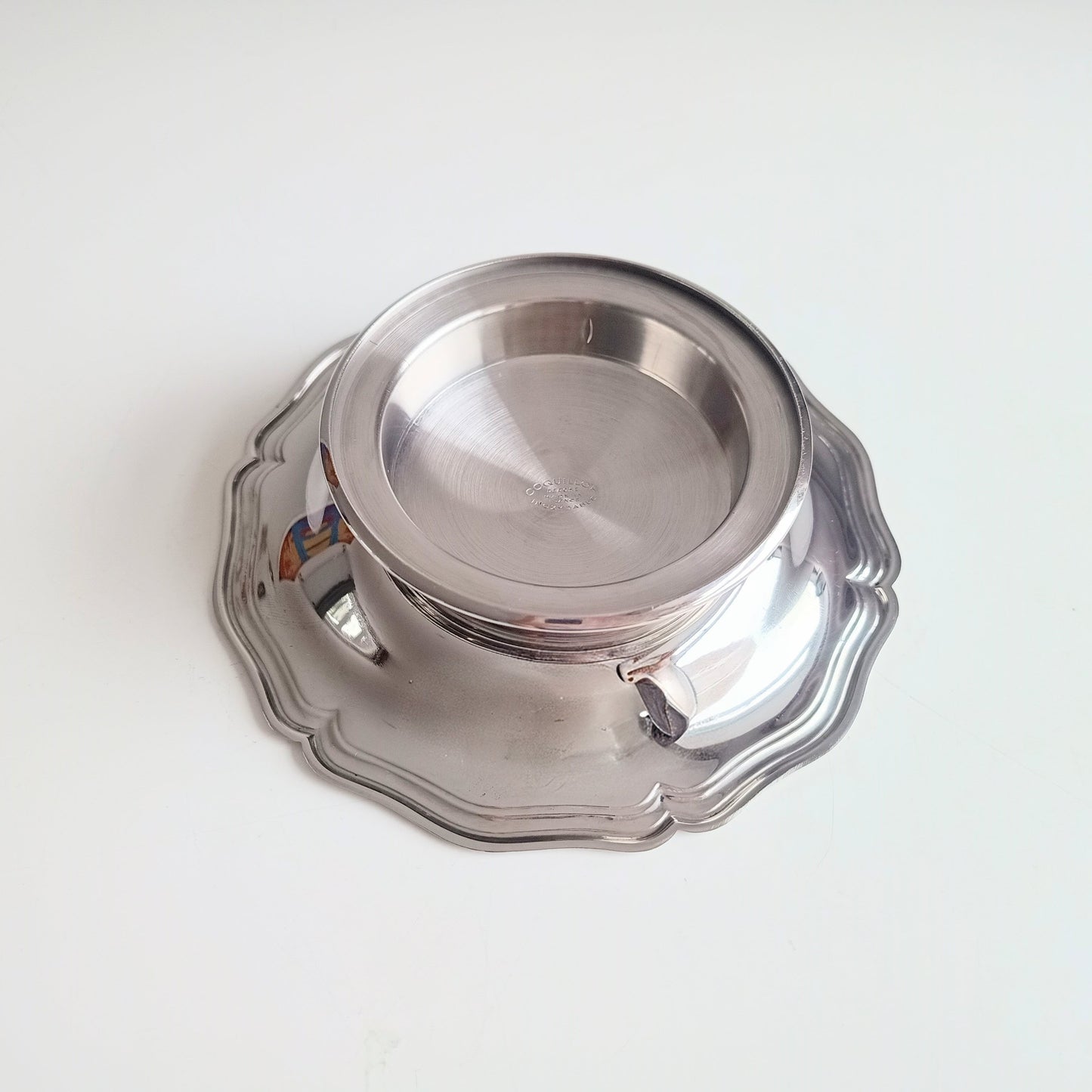 Vintage Butter Curler Server Dish Made in France Coquillor Depose Art Deco 1950s