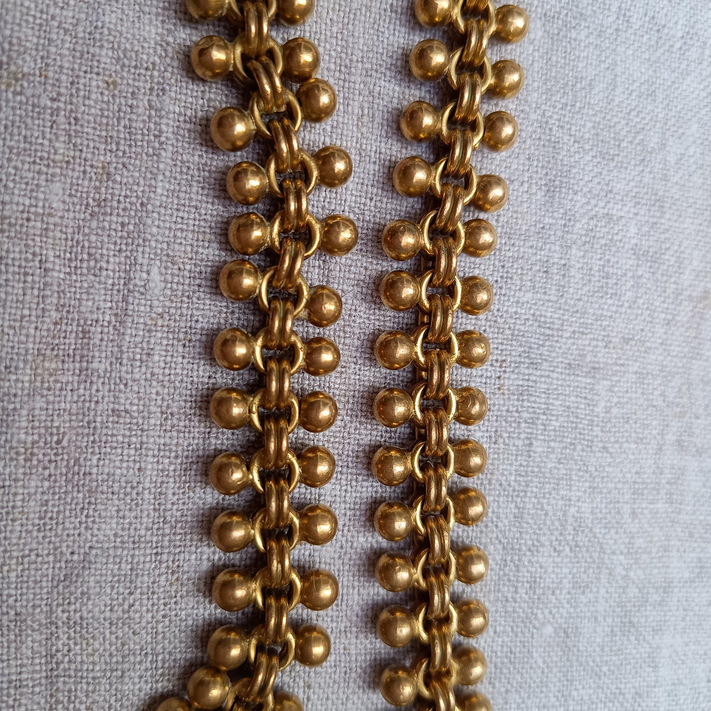 Antique High Victorian Etruscan Revival Necklace: Dog Clip, Fancy Watch Chain, 19th cent