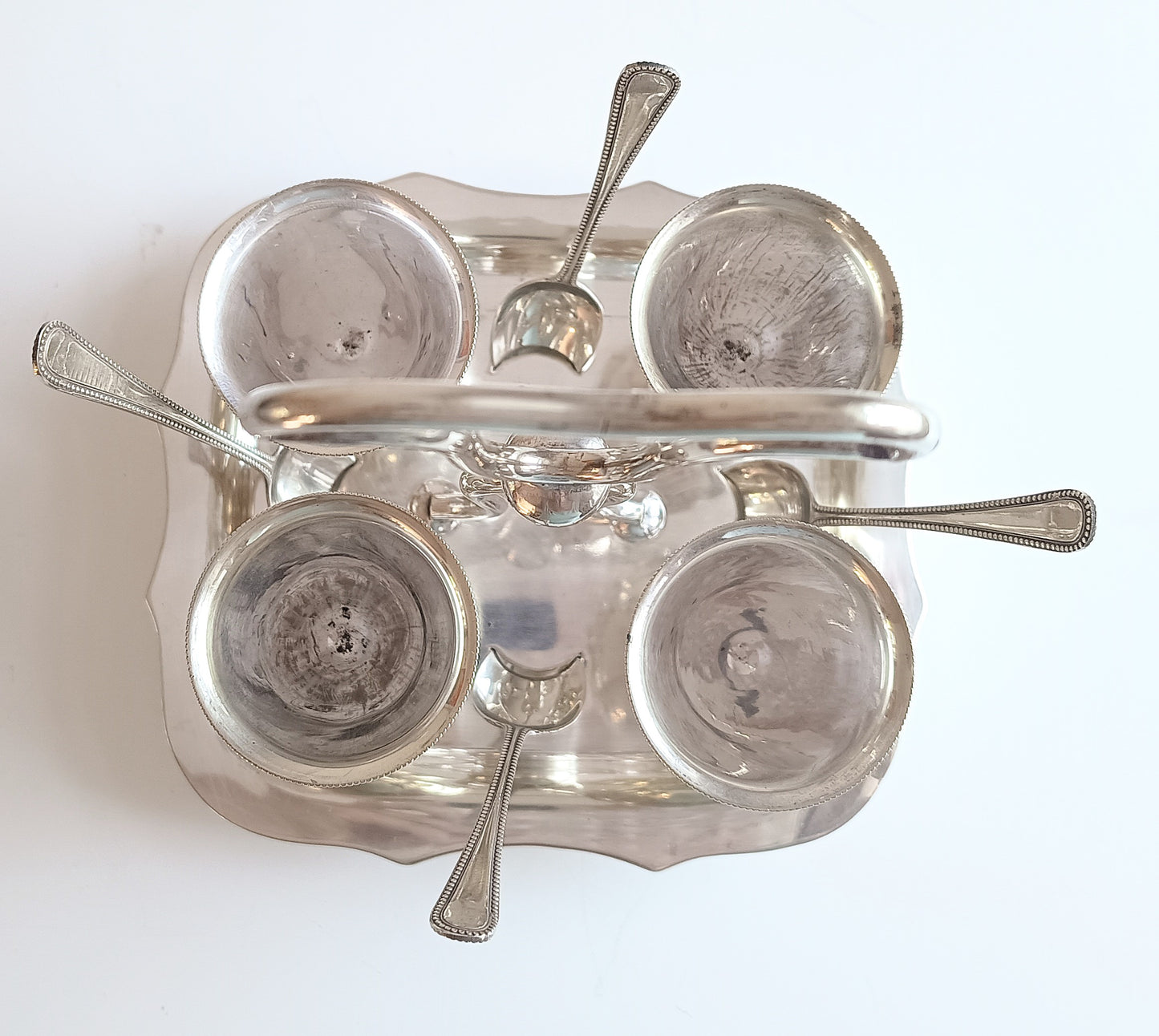 Antique Victorian Silver Plated Egg Cups Stand,  Breakfast Egg Cruet, Sheffield H Wilkinson