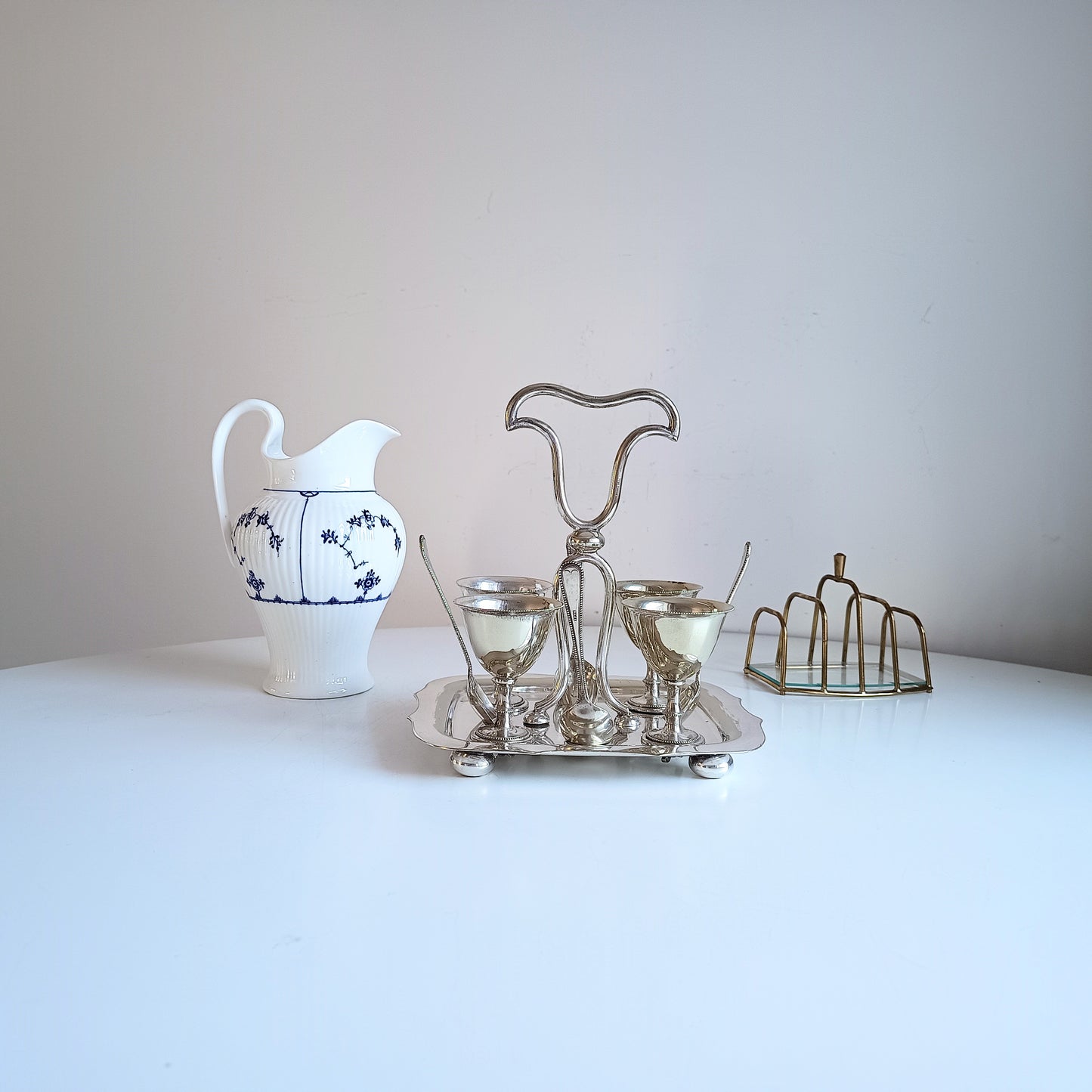 Antique Victorian Silver Plated Egg Cups Stand,  Breakfast Egg Cruet, Sheffield H Wilkinson