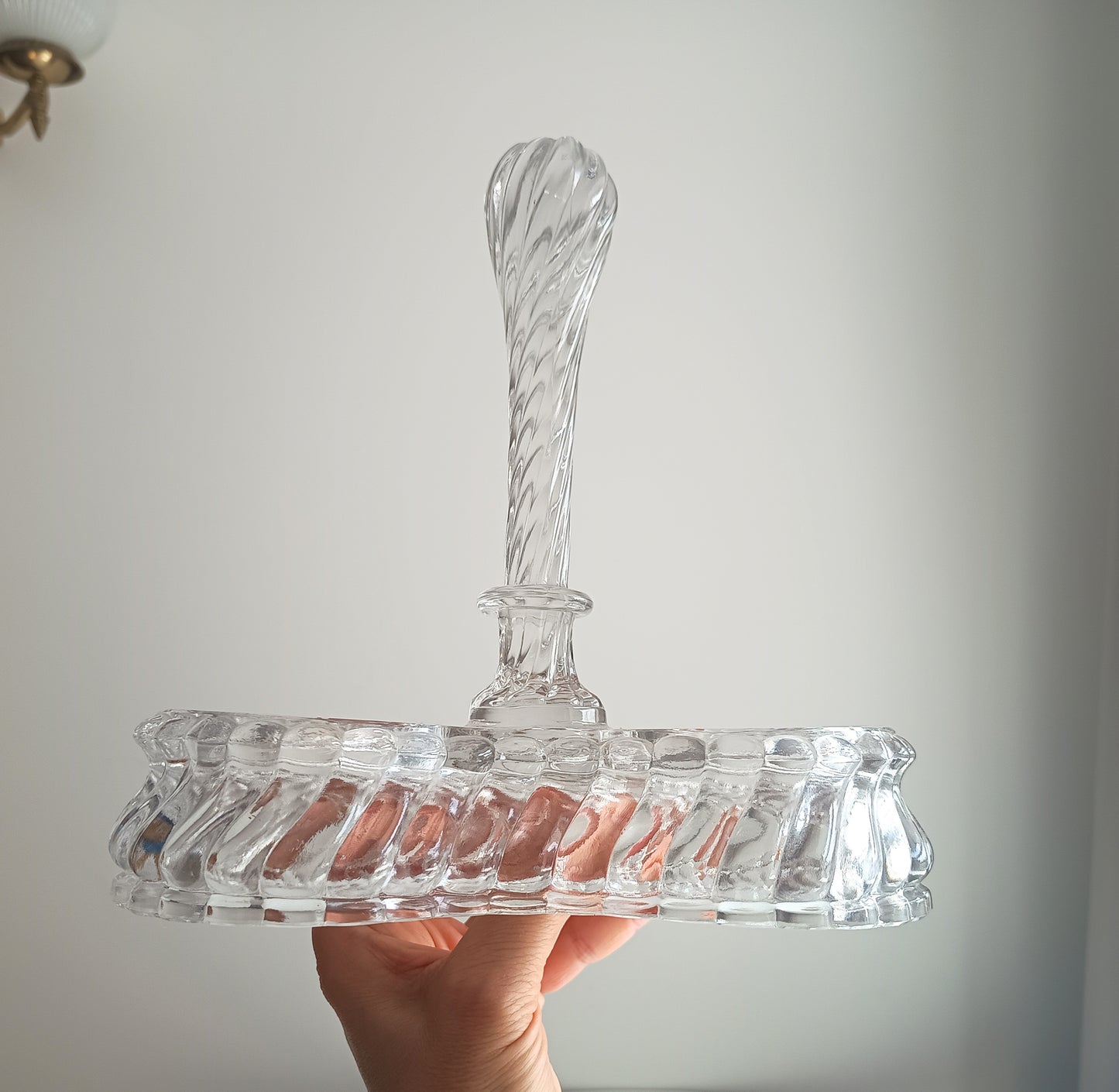 Authentic Signed Baccarat Crystal Bambous Tors Cruet Set Oil Vinegar Depose Mark 1890s