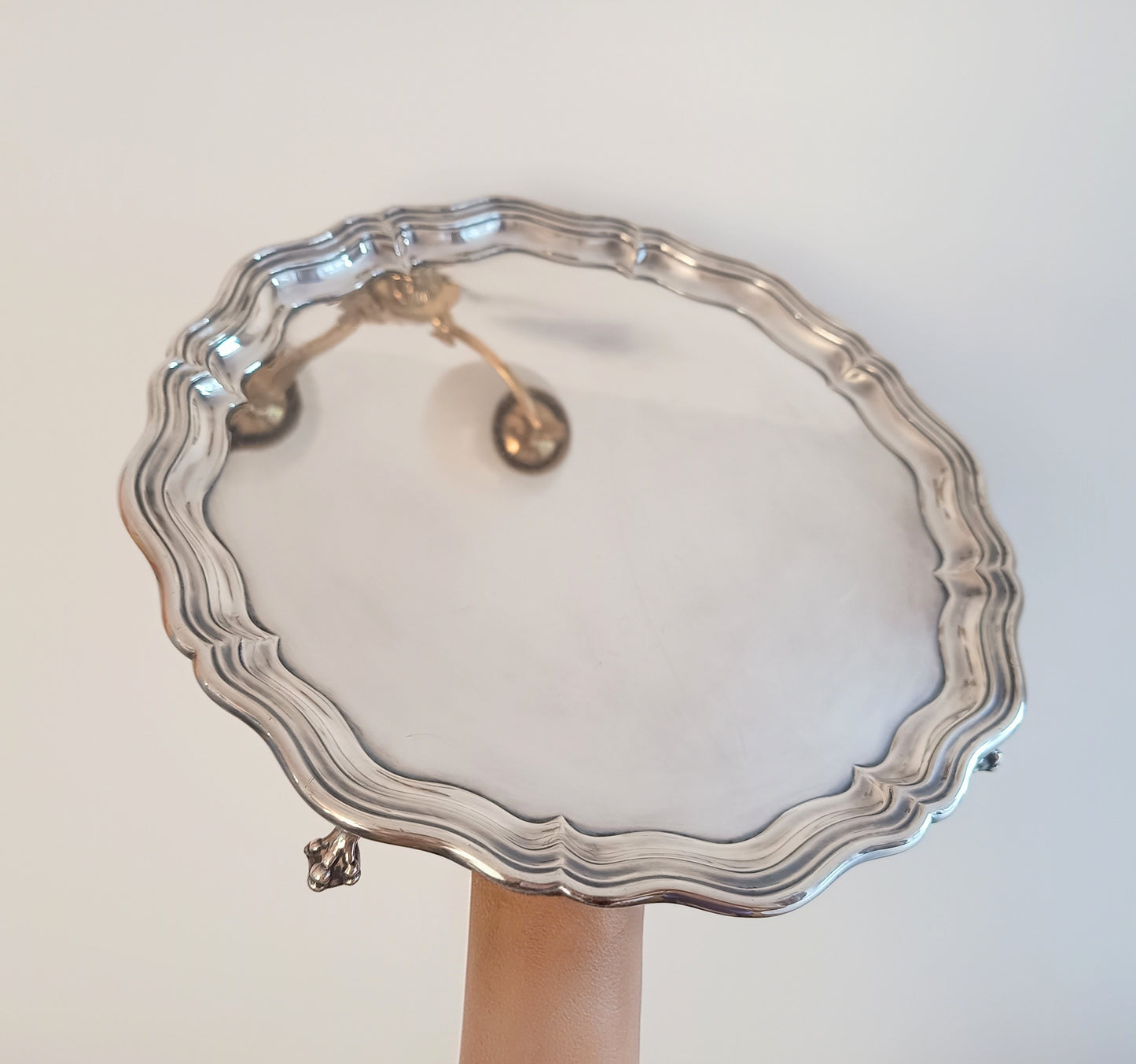 Vintage James Dixon Georgian Style Silver Plated Footed Salver / Tray, Claw Feet