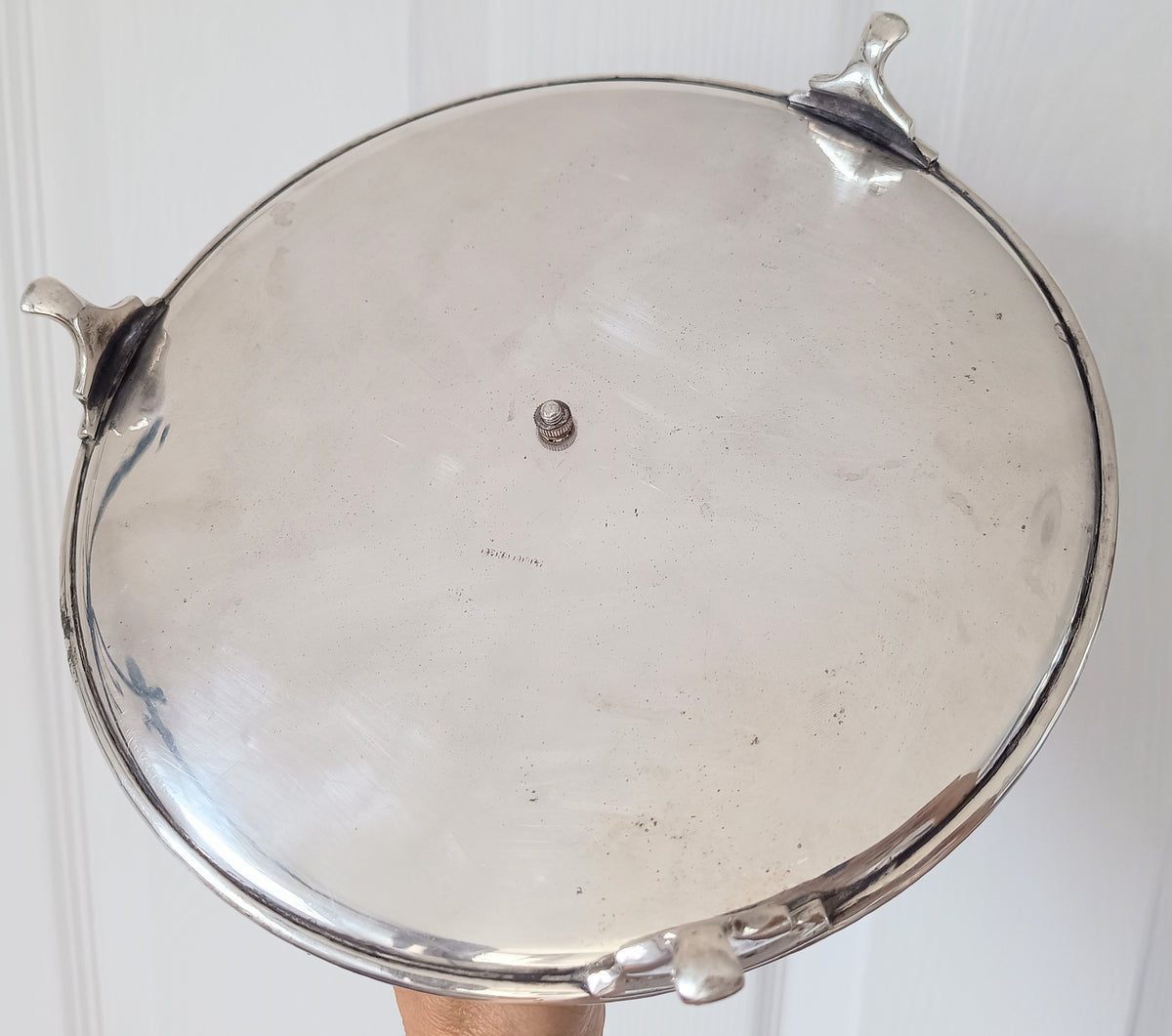 Antique English Silver Plate Afternoon Tea Sandwiches / Cake Stand, Reticulated Dividers