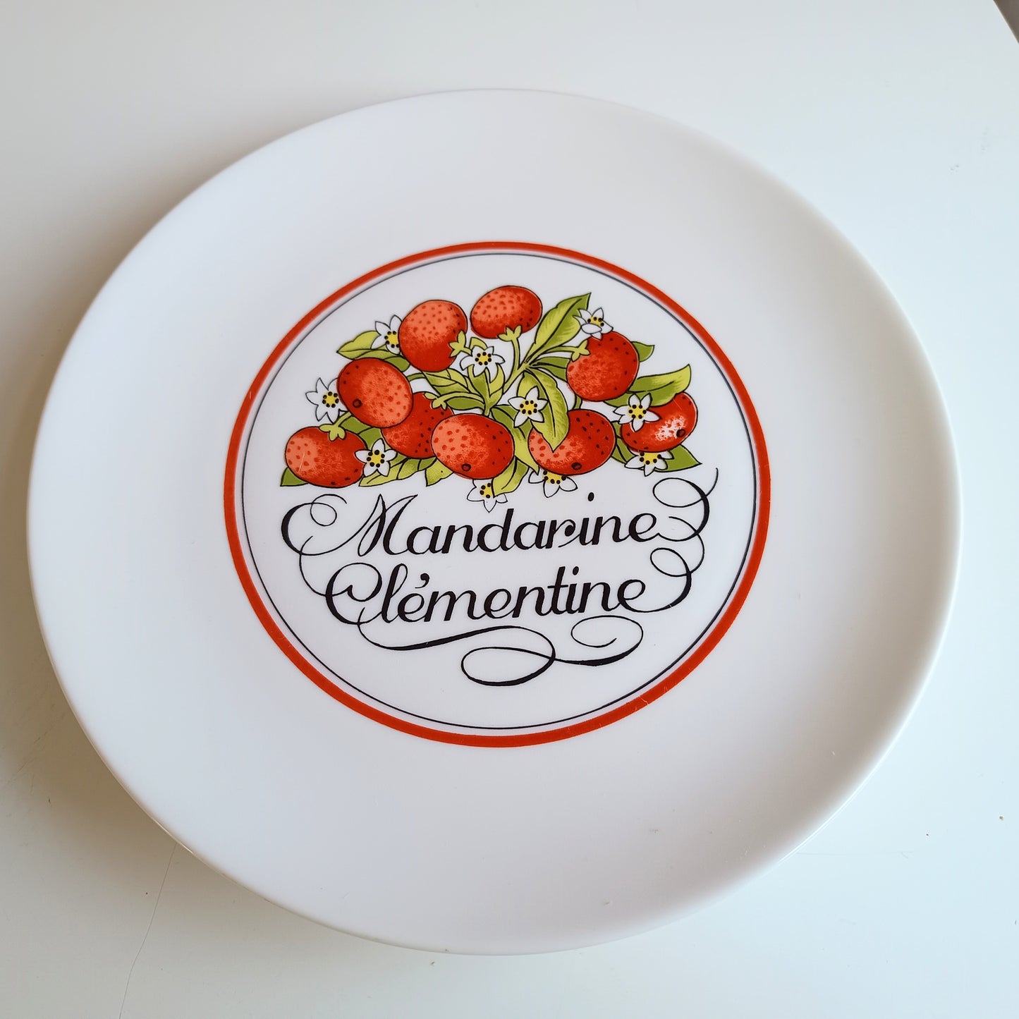 1970s Boxed French Vintage Porcelain Plates Red Fruits Porcelaine D'Auteuil