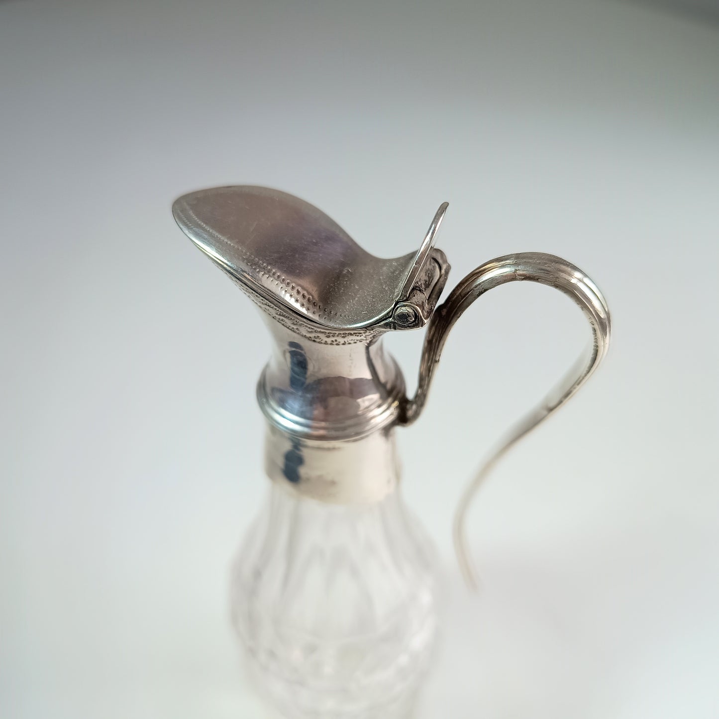 George III Neo-Classical Silver Mounted Bottle by Crispin Fuller | English Sterling Silver | Circa 1795–1799
