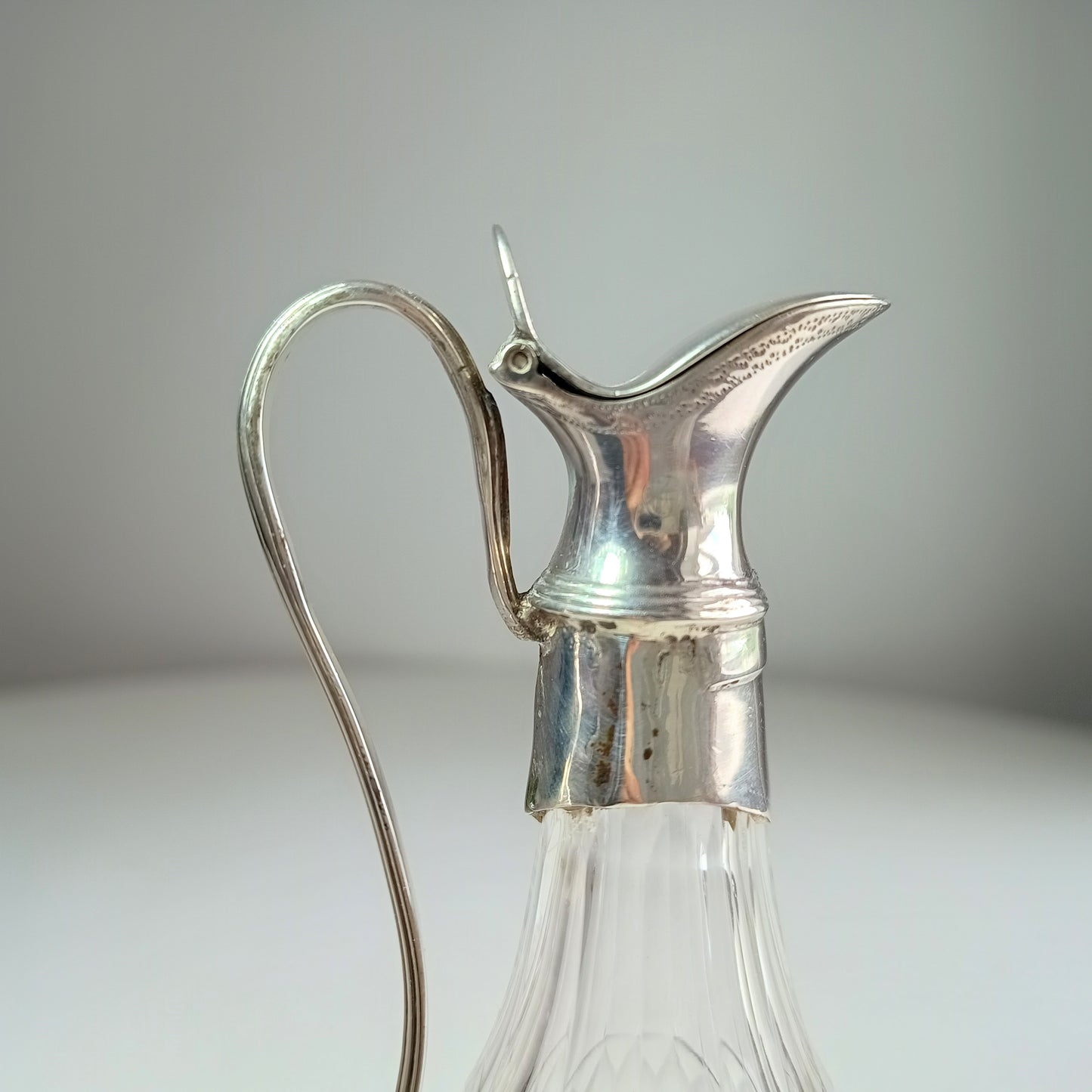 George III Neo-Classical Silver Mounted Bottle by Crispin Fuller | English Sterling Silver | Circa 1795–1799