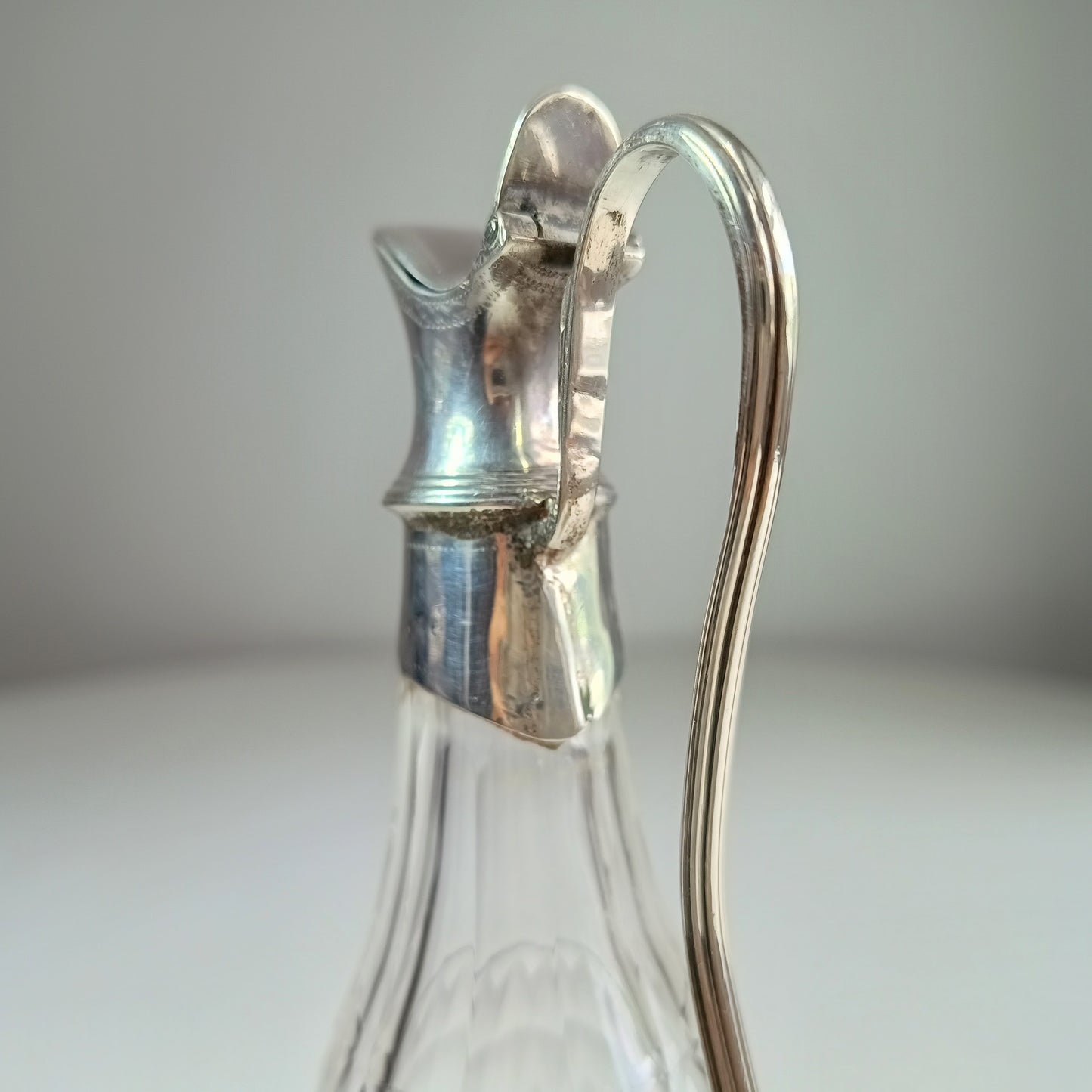 George III Neo-Classical Silver Mounted Bottle by Crispin Fuller | English Sterling Silver | Circa 1795–1799