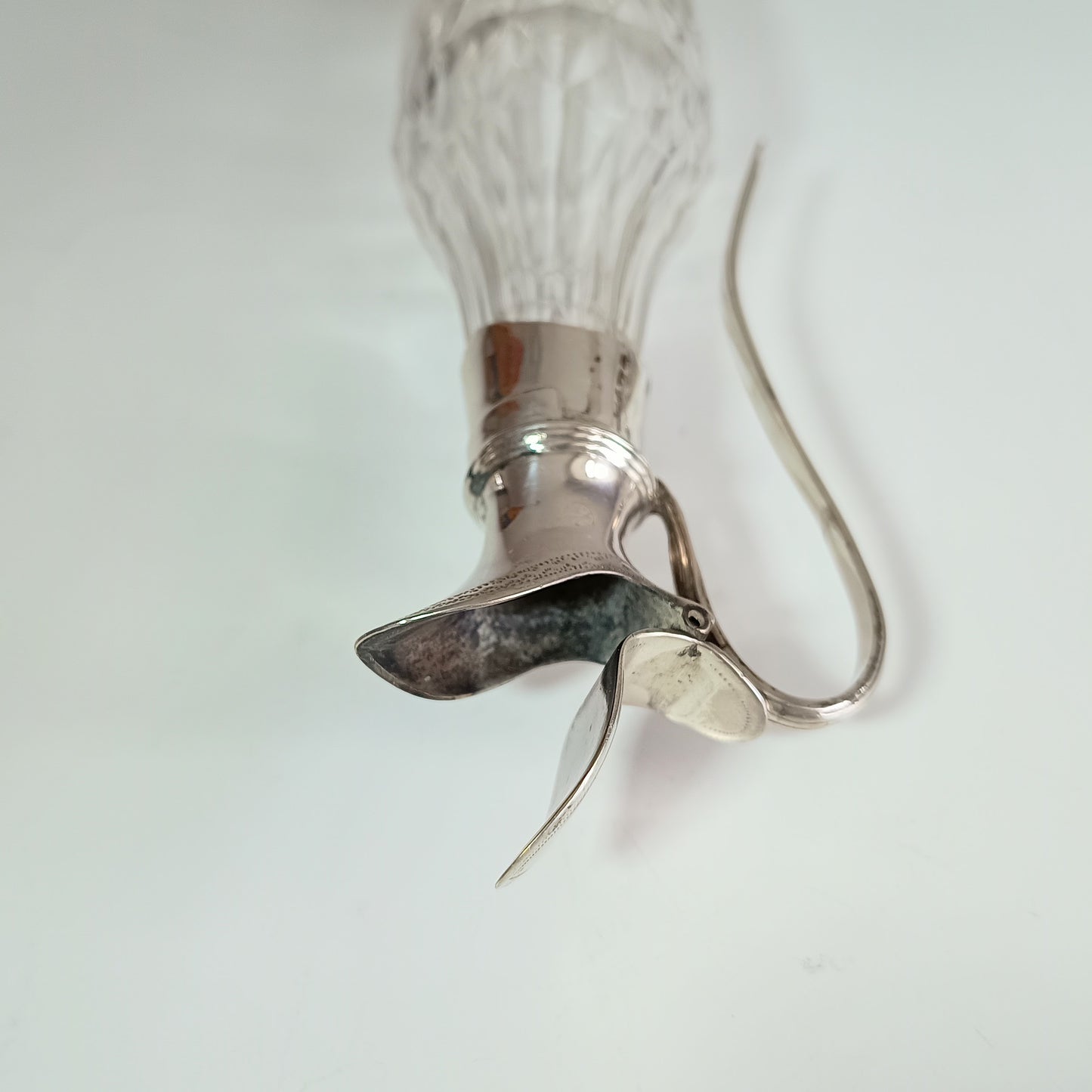 George III Neo-Classical Silver Mounted Bottle by Crispin Fuller | English Sterling Silver | Circa 1795–1799