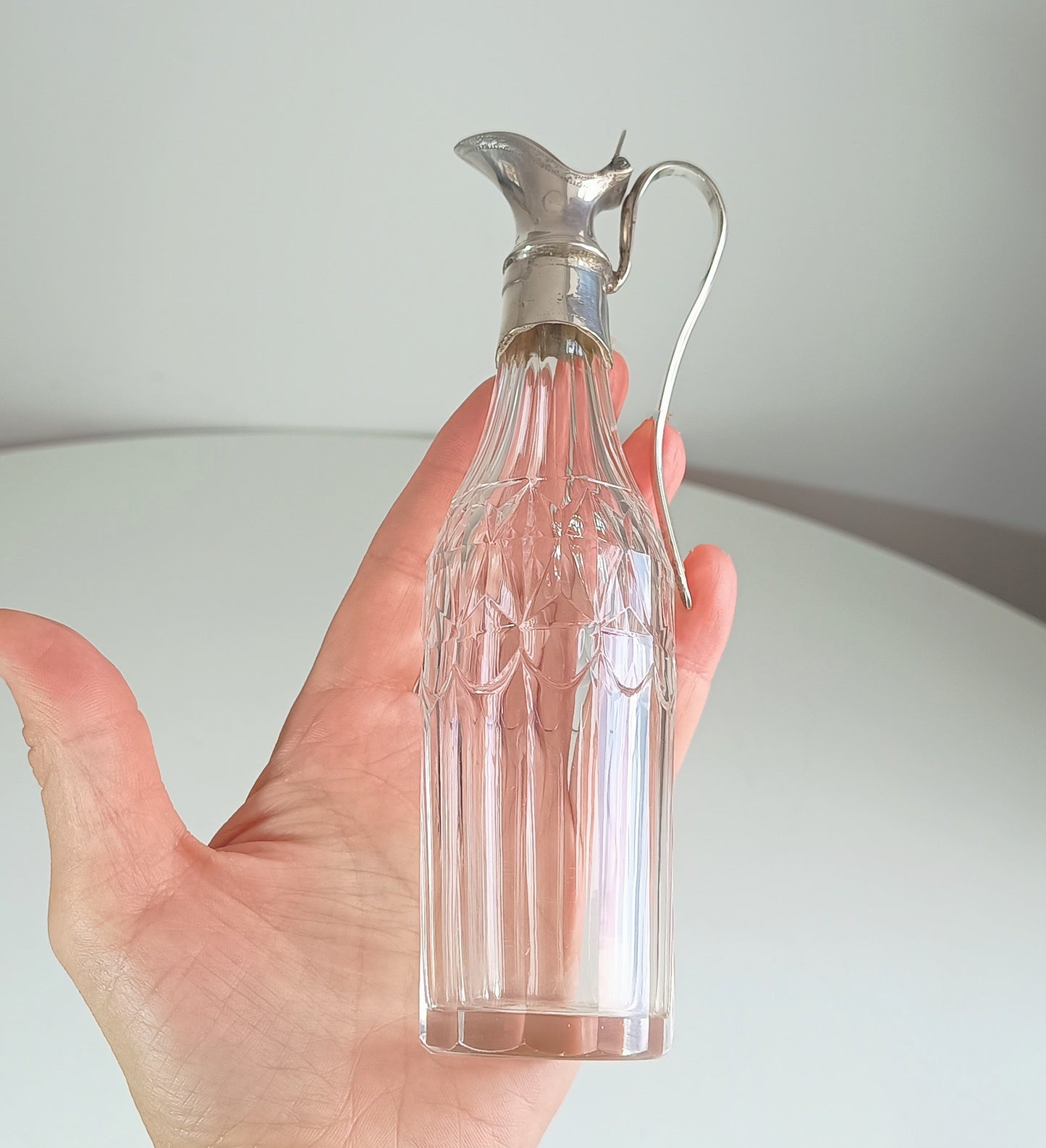 George III Neo-Classical Silver Mounted Bottle by Crispin Fuller | English Sterling Silver | Circa 1795–1799