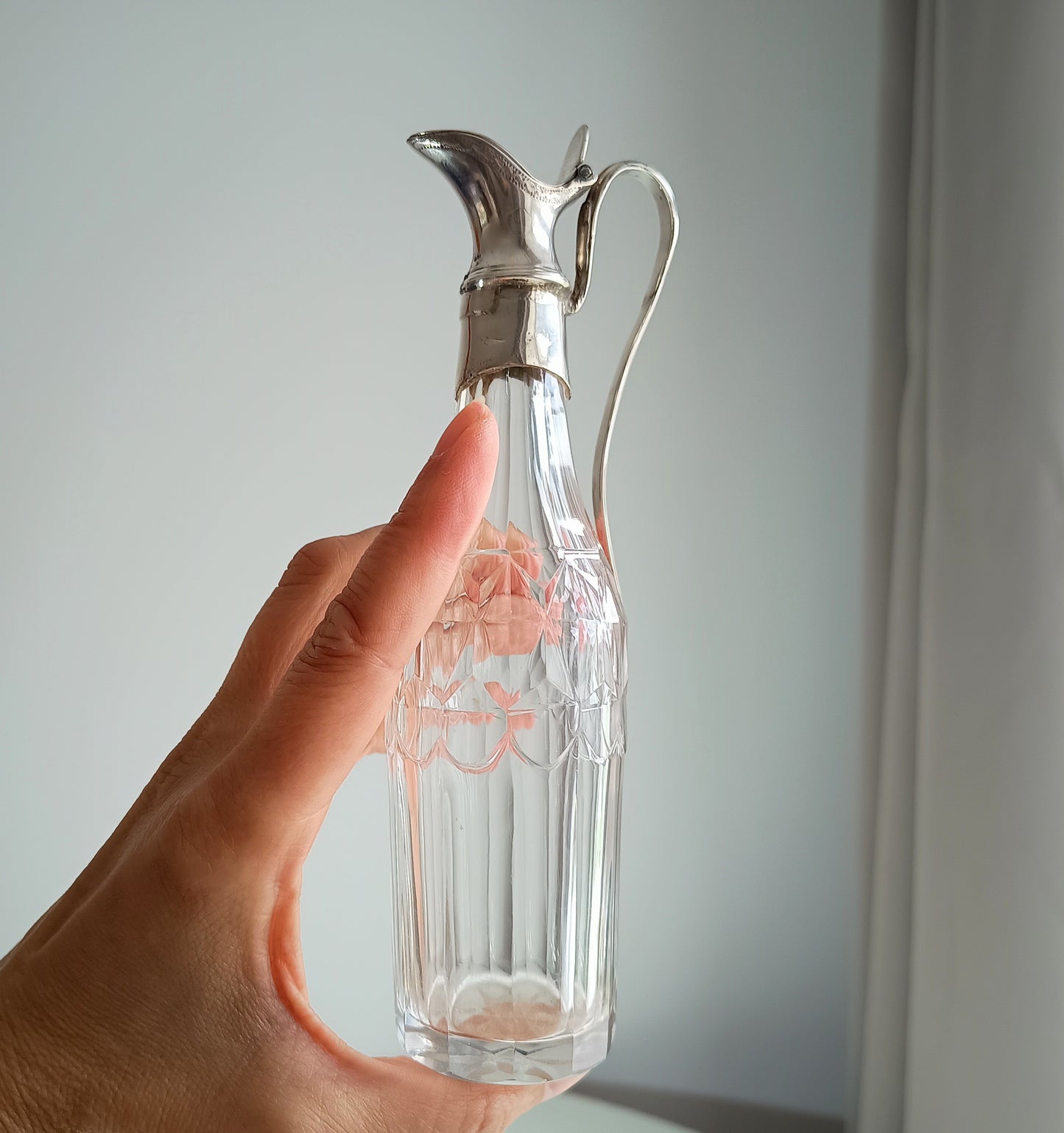 George III Neo-Classical Silver Mounted Bottle by Crispin Fuller | English Sterling Silver | Circa 1795–1799