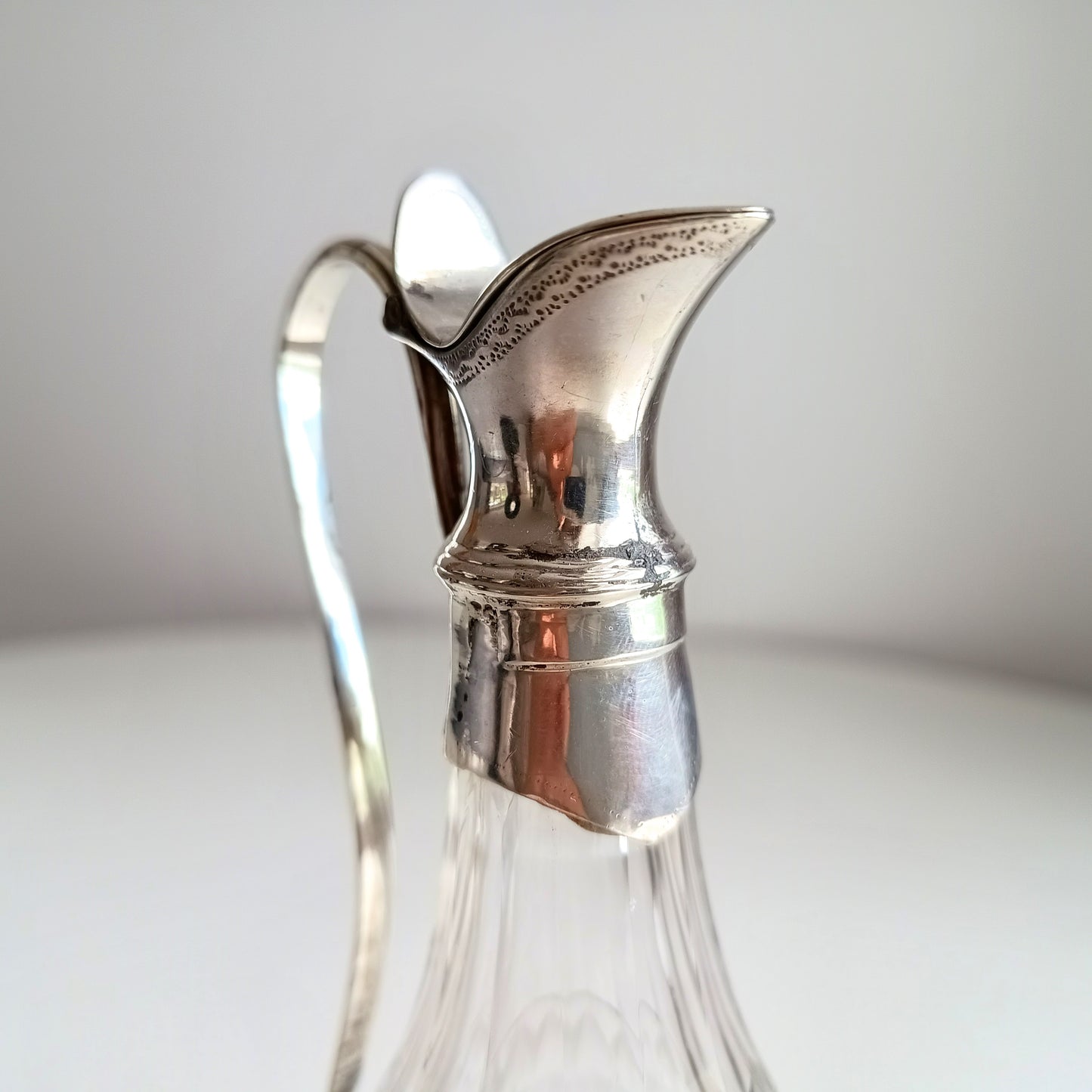 George III Neo-Classical Silver Mounted Bottle by Crispin Fuller | English Sterling Silver | Circa 1795–1799