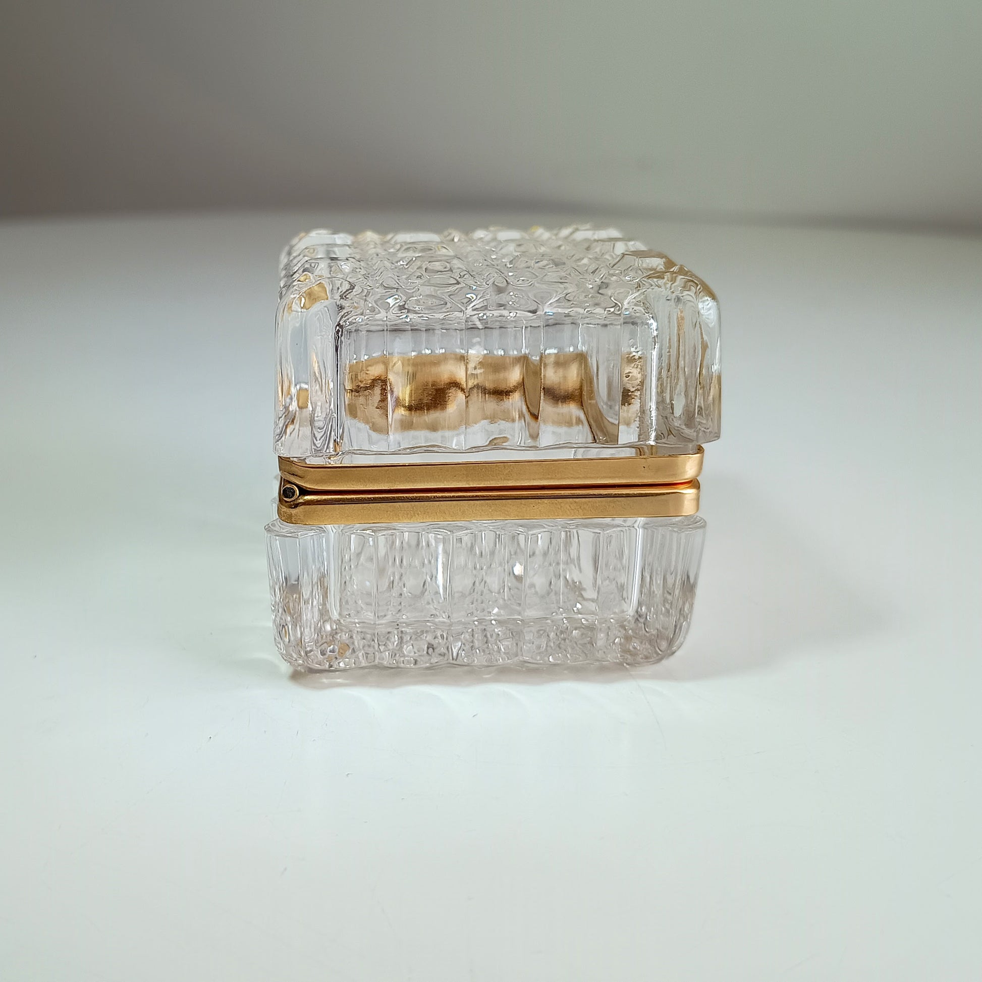 Baccarat style Cut Glass Jewellery box 