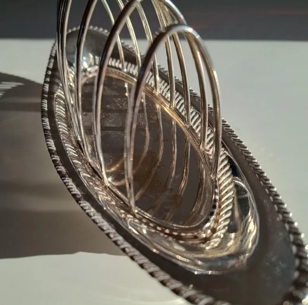 Art Nouveau Silver Plate Boat Toast Rack, George Travis, 1890