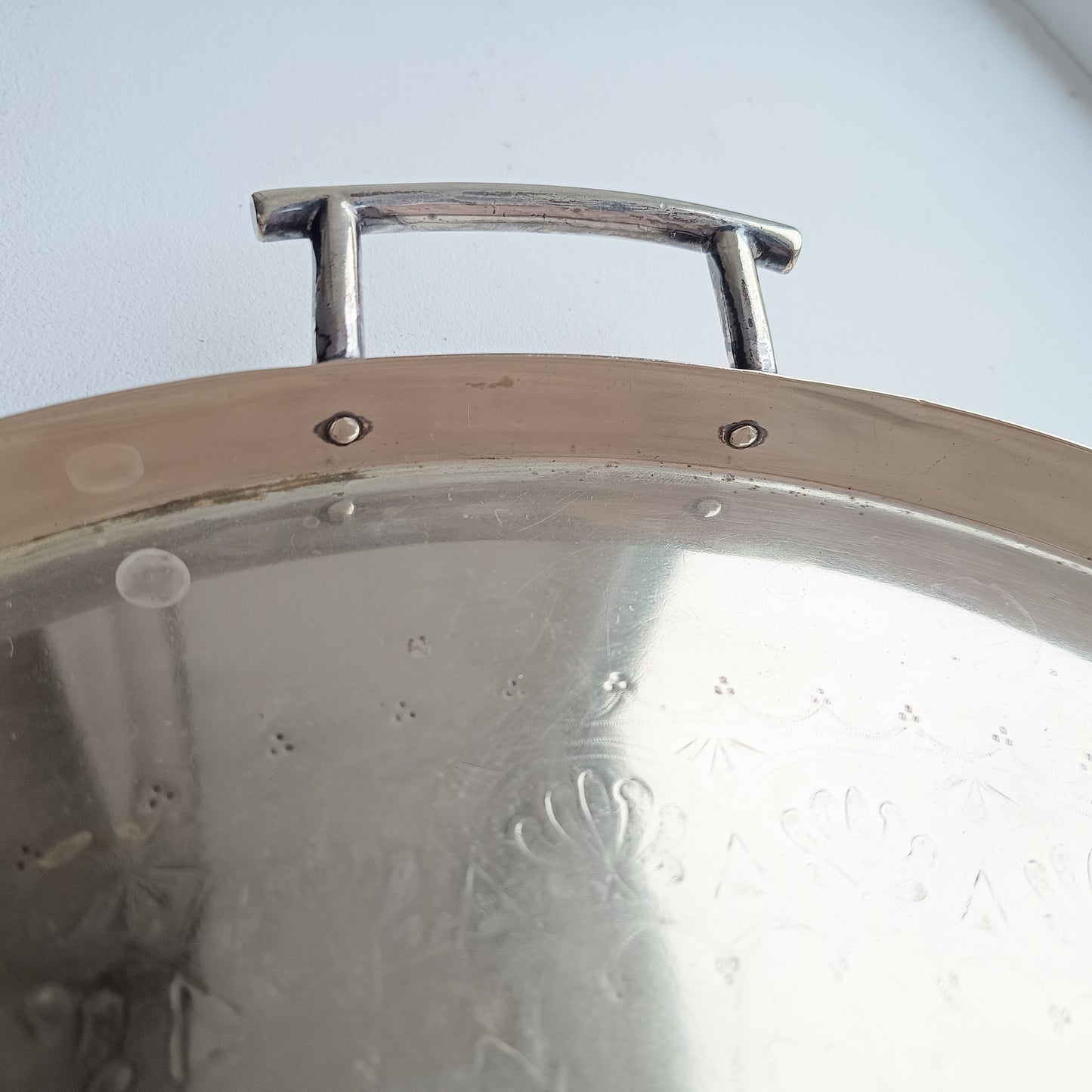 Vintage Handled Cocktails Tray: Hukin & Heath in the manner of Christopher Dresser